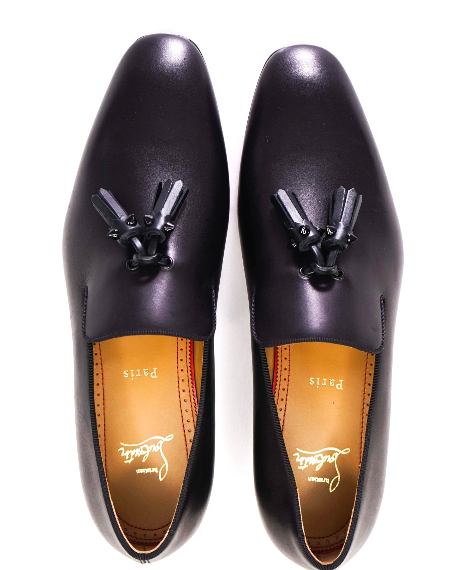 $1,050 CHRISTIAN LOUBOUTIN - *Dandelion* Spike Tassel Leather Loafers US 9.5 (42.5EU)