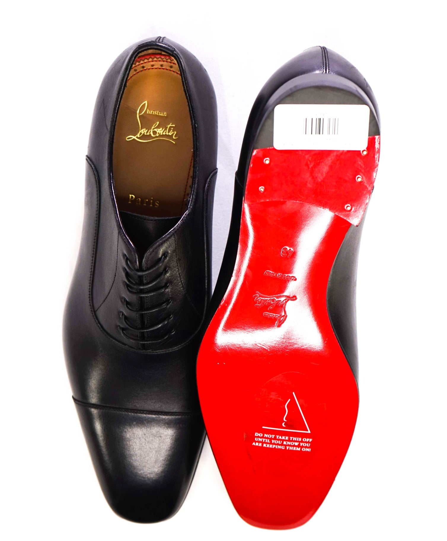 $1,050 CHRISTIAN LOUBOUTIN - *GREGGO* Black Oxfords US 10 (43EU)