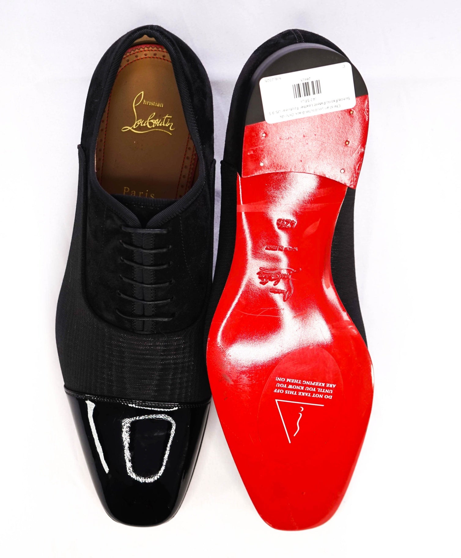 $1,050 CHRISTIAN LOUBOUTIN - *GREGGO* Black Oxfords US 9.5 (42.5EU)