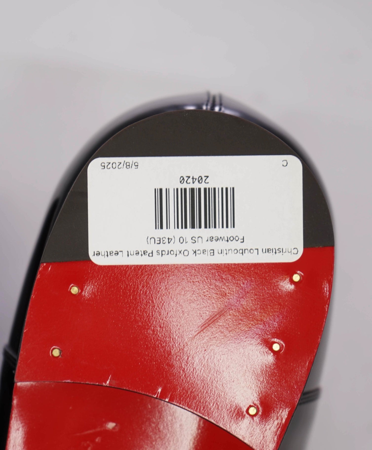 $1,100 Christian Louboutin Black "GREGHOST" Patent Oxfords US 10 (43EU)