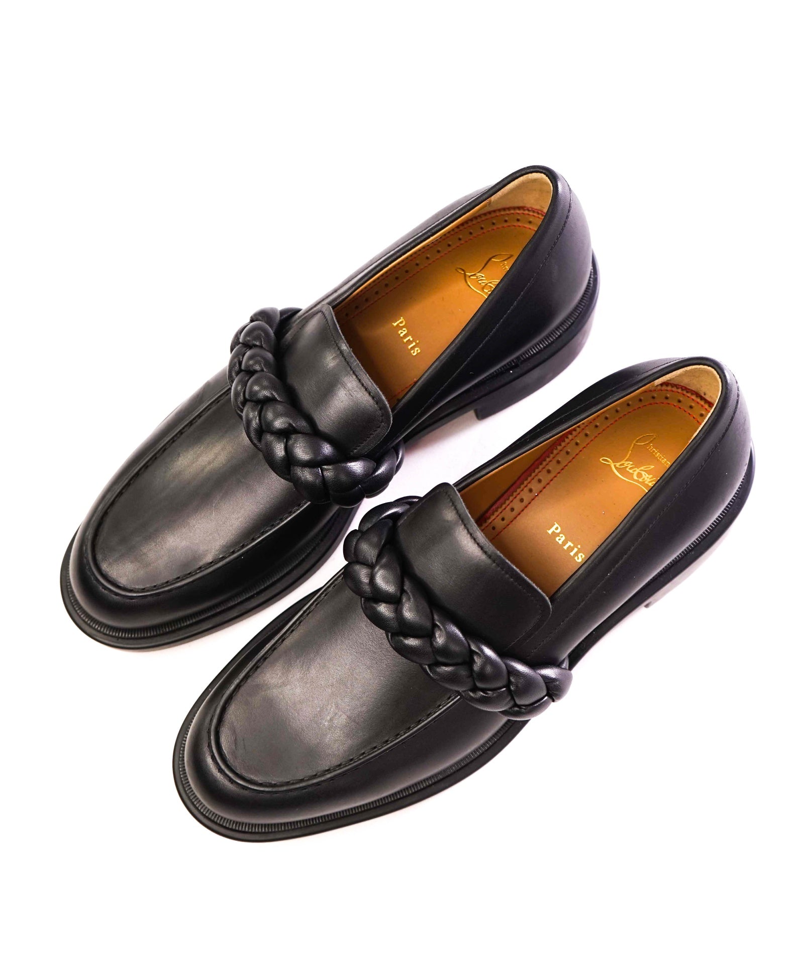 $1,095 Christian Louboutin "URBINO" Mock Braid Loafers US 9.5 (42.5 EU)