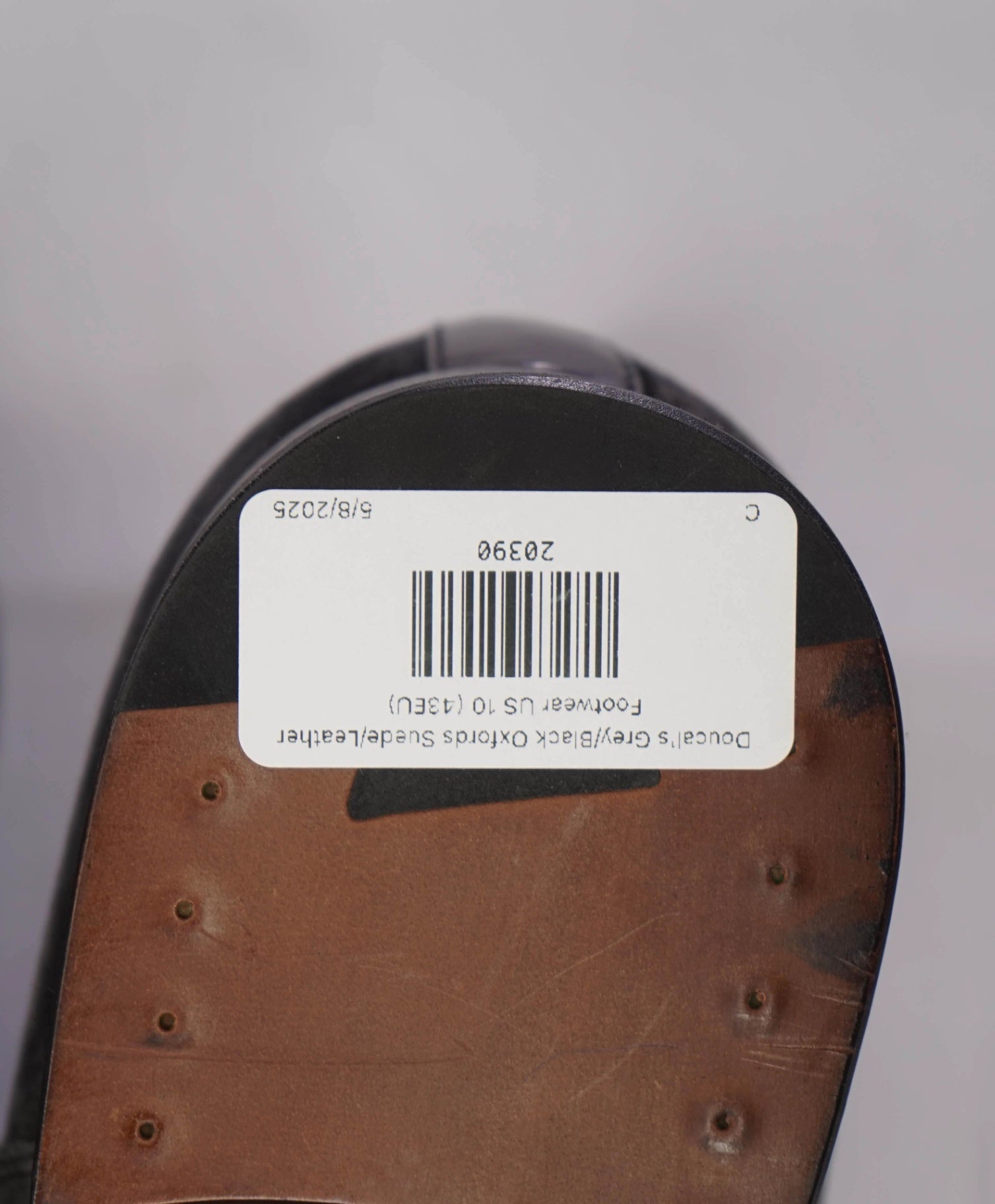 $790 Doucal's Mixed-Media Black Santoni Marble Oxfords US 10 (43EU)