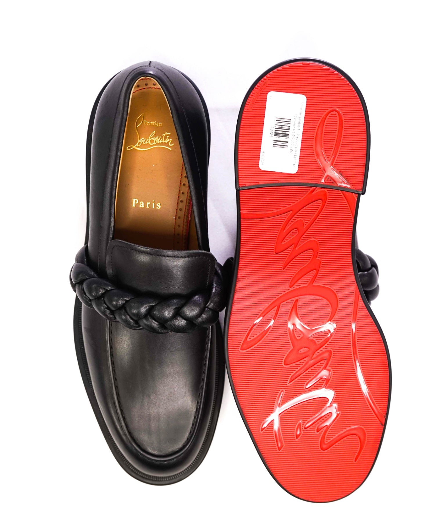 $1,095 Christian Louboutin "URBINO" Mock Braid Loafers US 9.5 (42.5 EU)