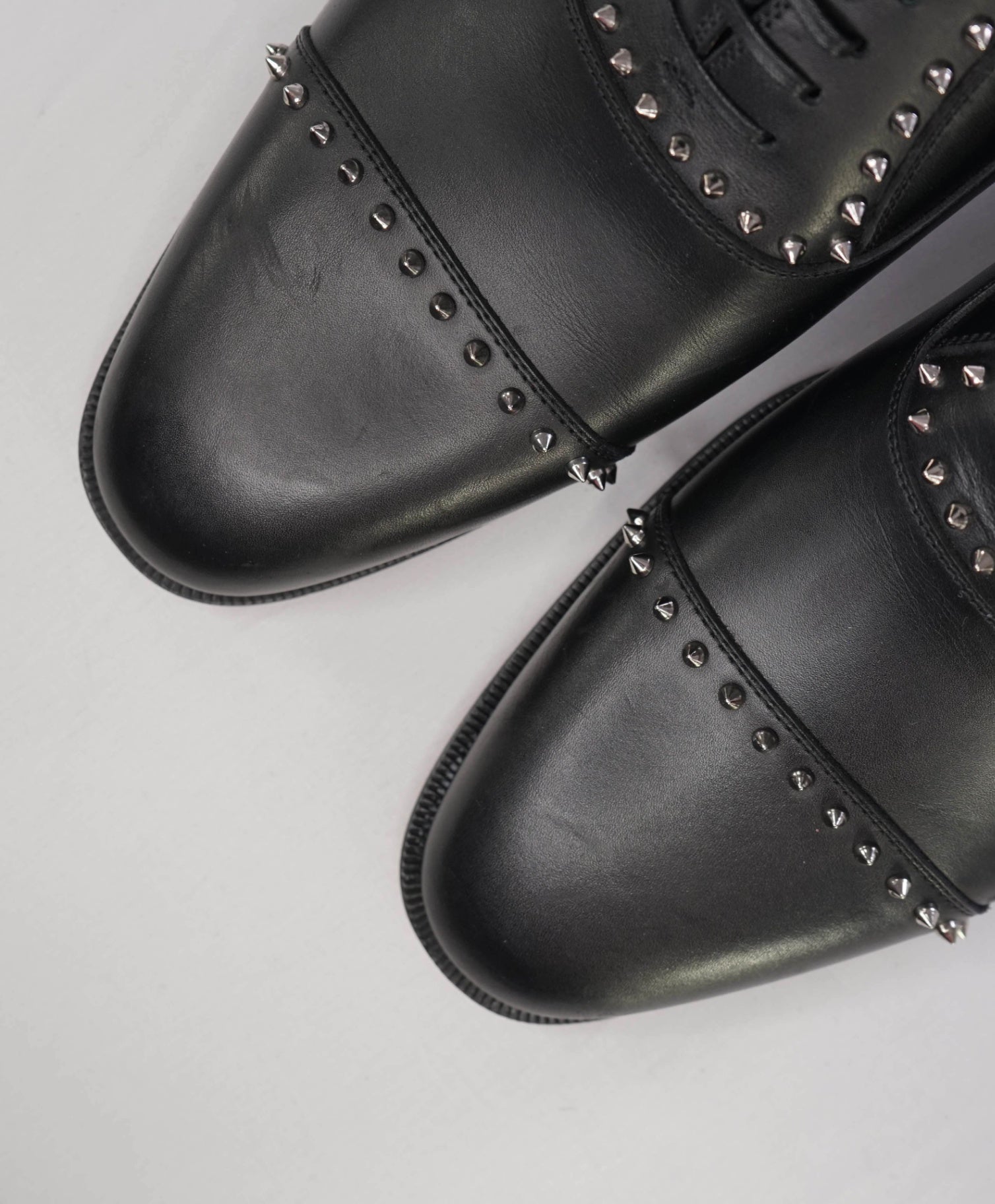 $1,200 CHRISTIAN LOUBOUTIN - *CLOOCLOO* Black Spike Oxfords US 10.5 (43.5EU)