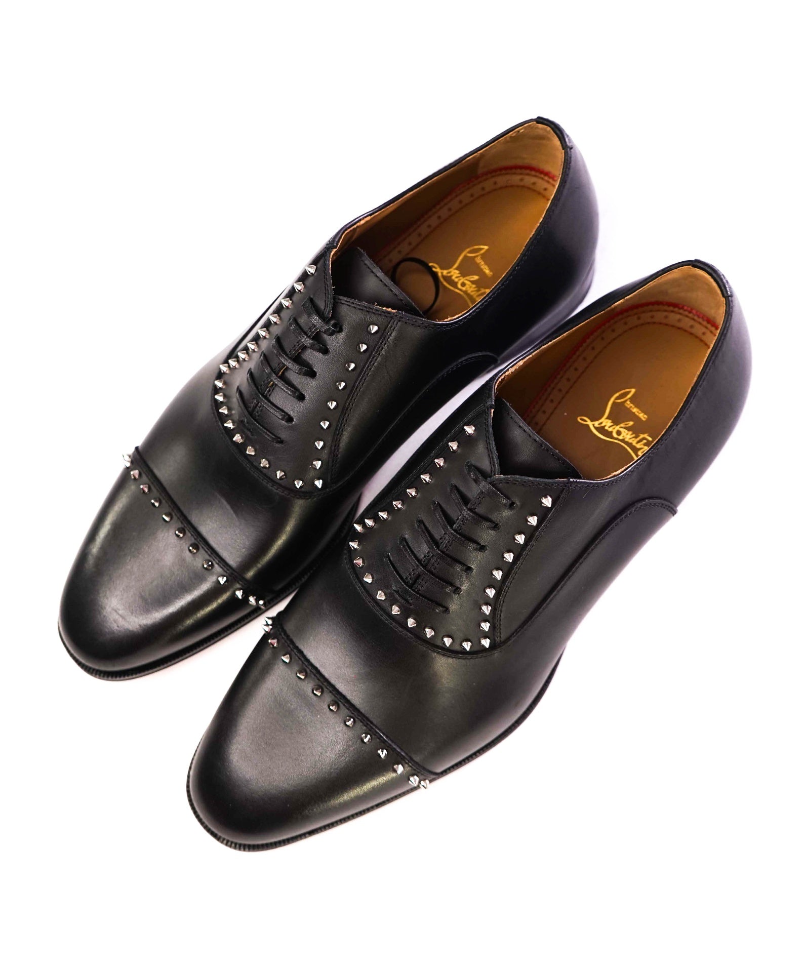 $1,200 CHRISTIAN LOUBOUTIN - *CLOOCLOO* Black Spike Oxfords US 11 (44EU)