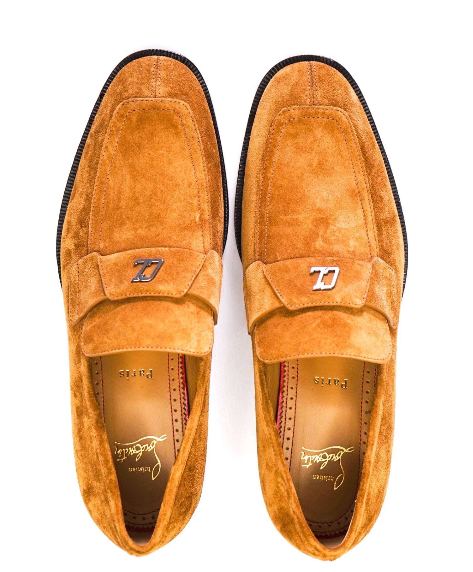 $1,100 CHRISTIAN LOUBOUTIN - *VARSIMOC* Brown Suede Loafers US 7 (40EU)