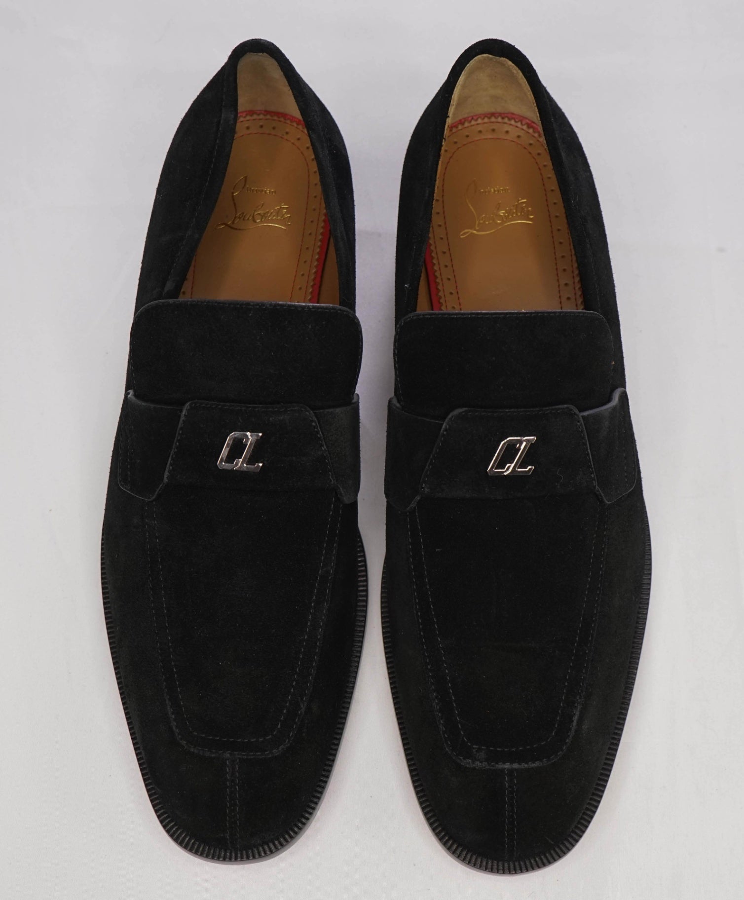 $1,100 CHRISTIAN LOUBOUTIN - *VARSIMOC* Black Leather Loafers US 10 (43EU)