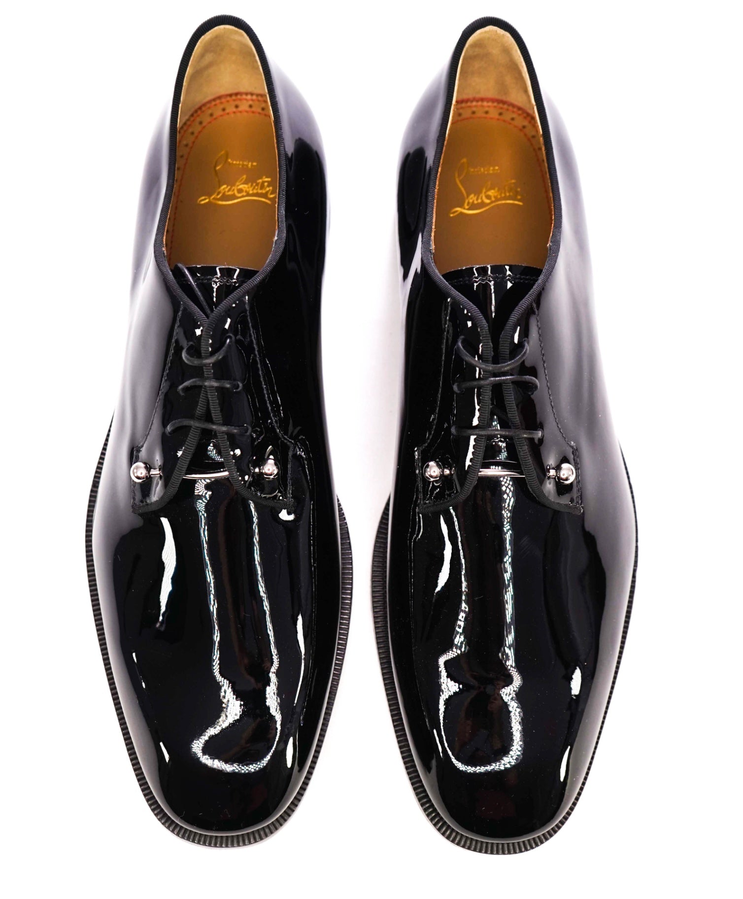 $1,250 Christian Louboutin "Chambeliss" Black Patent Oxfords US 10 (43EU)