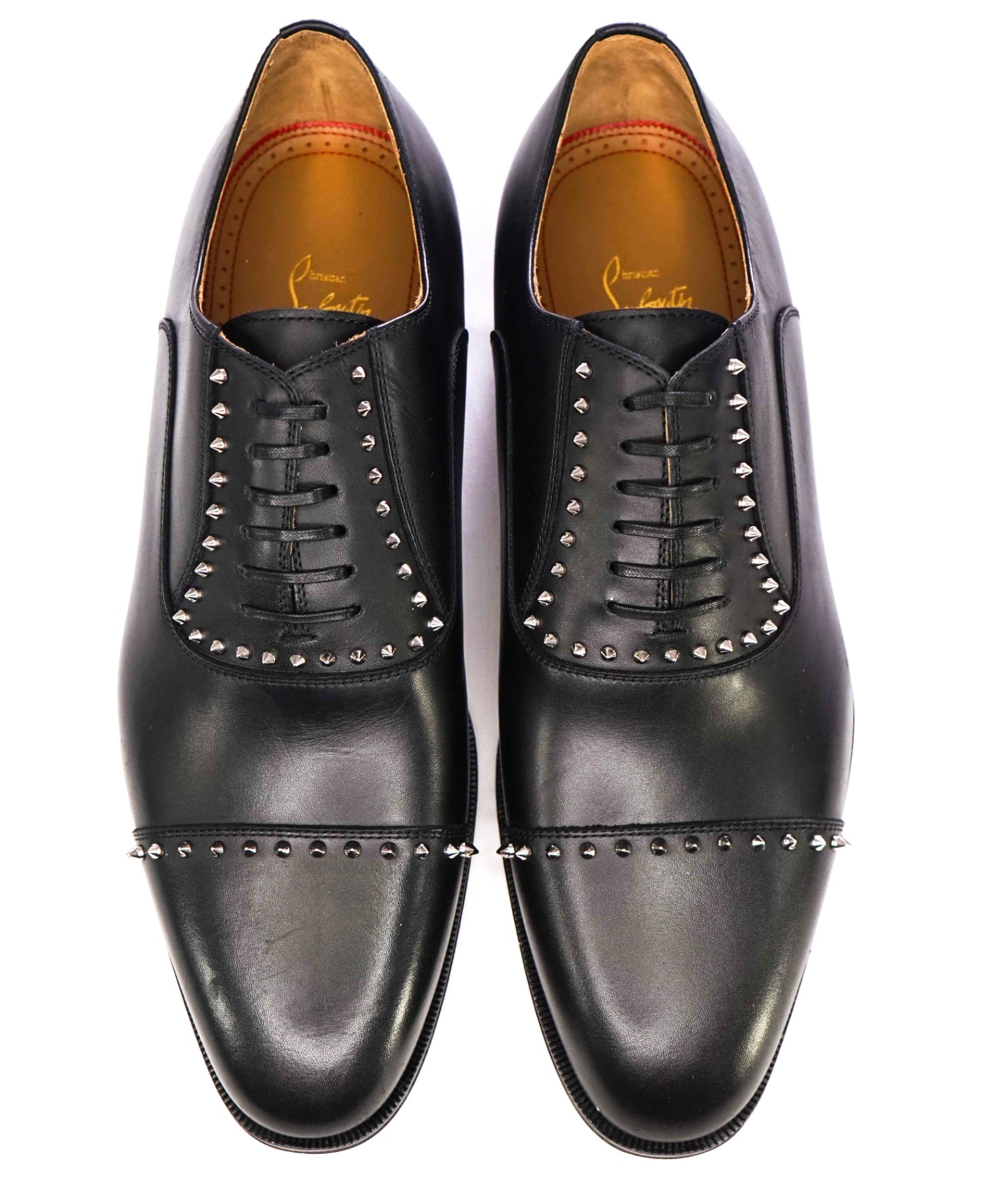 $1,200 CHRISTIAN LOUBOUTIN - *CLOOCLOO* Black Spike Oxfords US 11 (44EU)