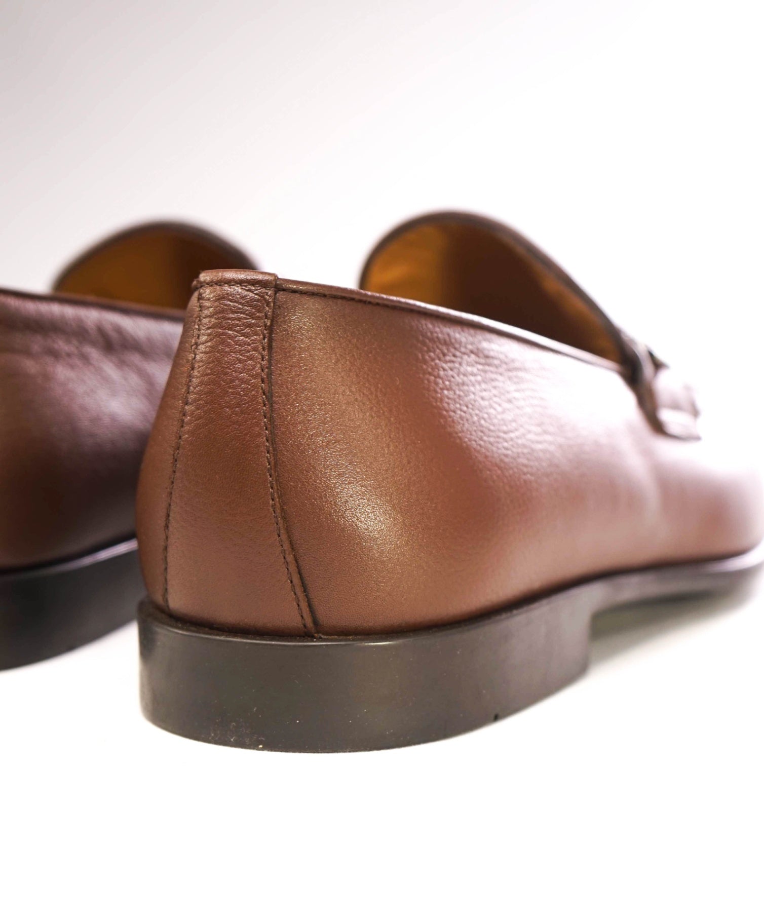 $950 Ferragamo "DESIO" Brown Leather Loafers 11 EE