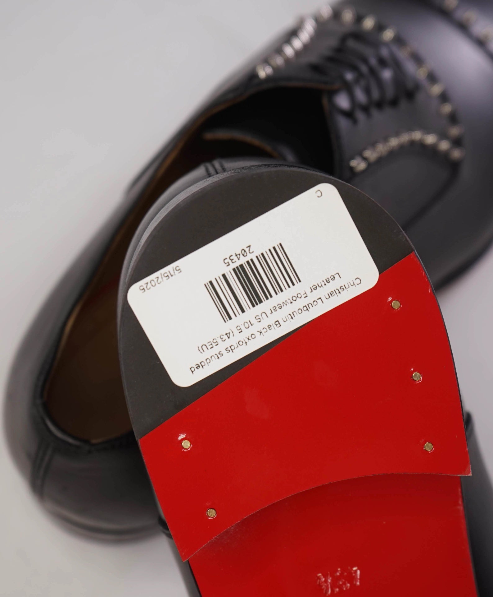 $1,200 CHRISTIAN LOUBOUTIN - *CLOOCLOO* Black Spike Oxfords US 10.5 (43.5EU)