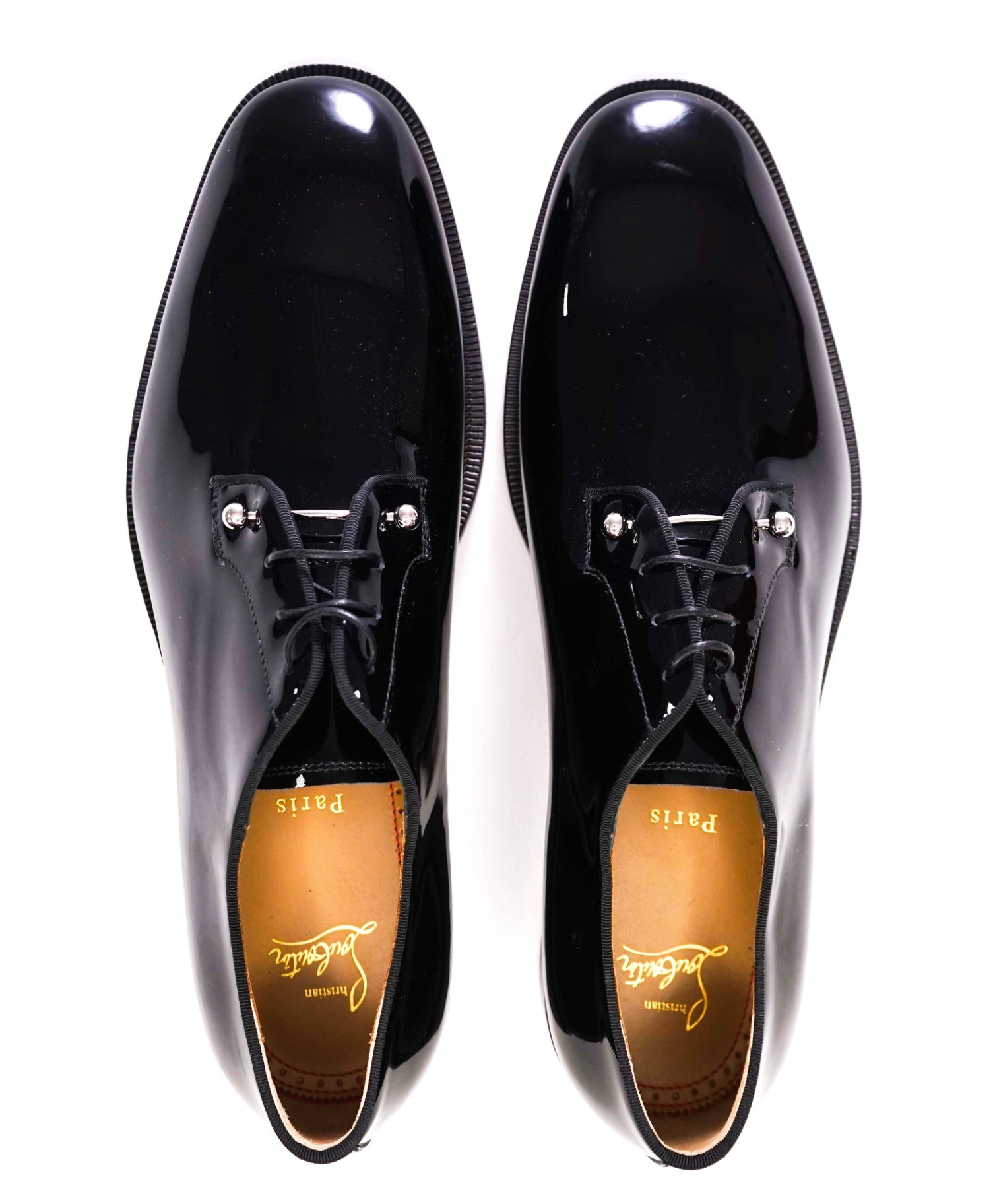 $1,250 Christian Louboutin "Chambeliss" Black Patent Oxfords US 10 (43EU)