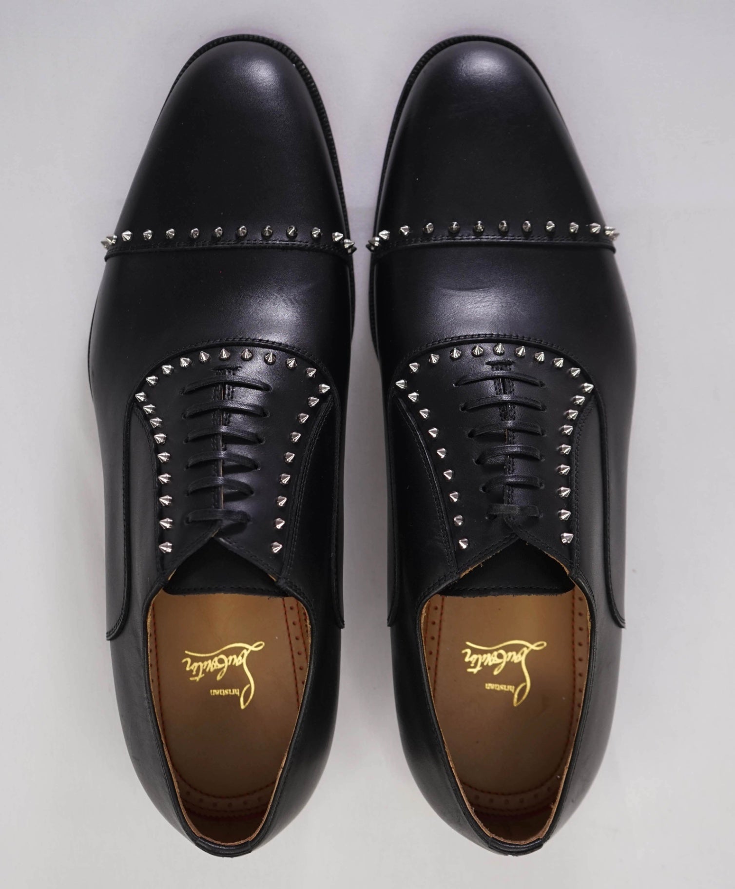 $1,200 CHRISTIAN LOUBOUTIN - *CLOOCLOO* Black Spike Oxfords US 11 (44EU)
