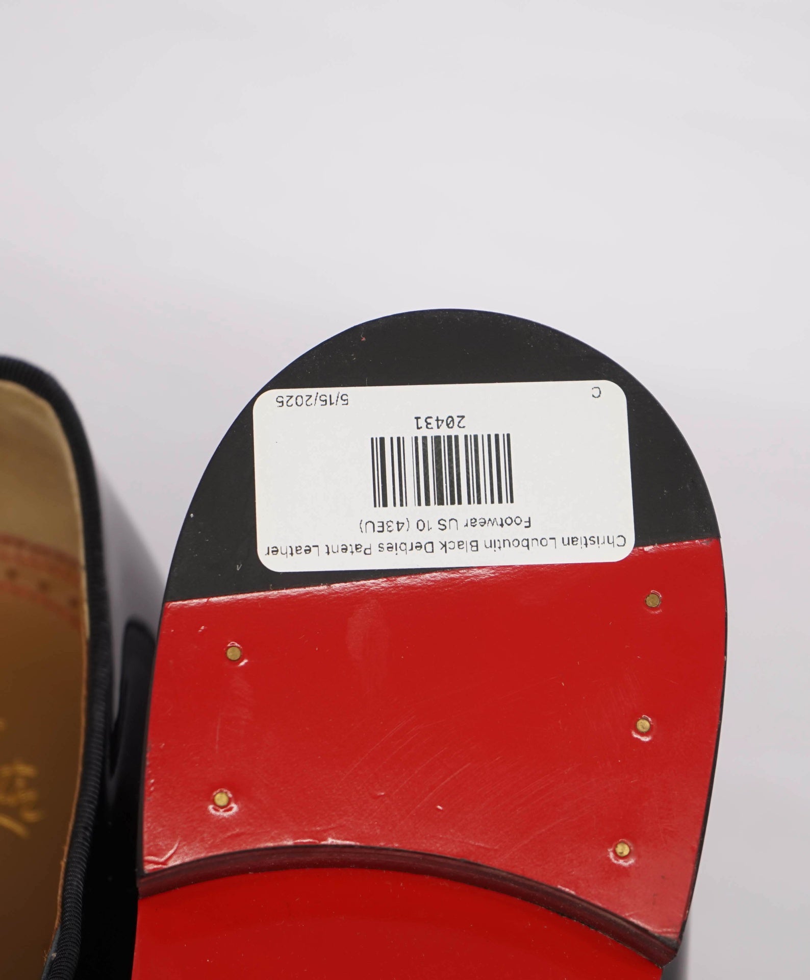 $1,250 Christian Louboutin "Chambeliss" Black Patent Oxfords US 10 (43EU)