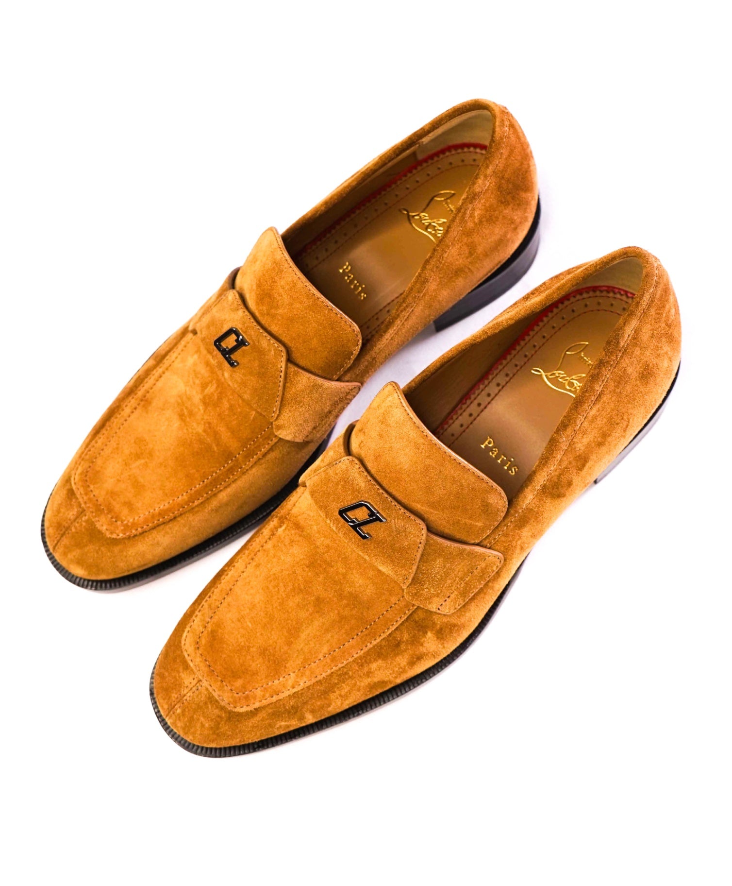 $1,100 CHRISTIAN LOUBOUTIN - *VARSIMOC* Brown Suede Loafers US 7 (40EU)