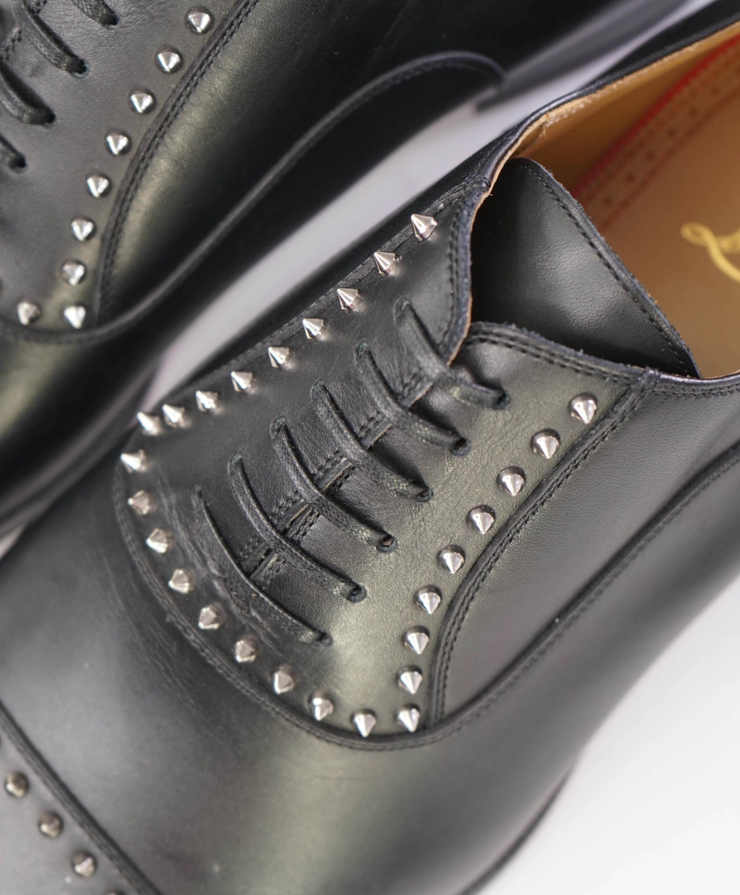 $1,200 CHRISTIAN LOUBOUTIN - *CLOOCLOO* Black Spike Oxfords US 10.5 (43.5EU)