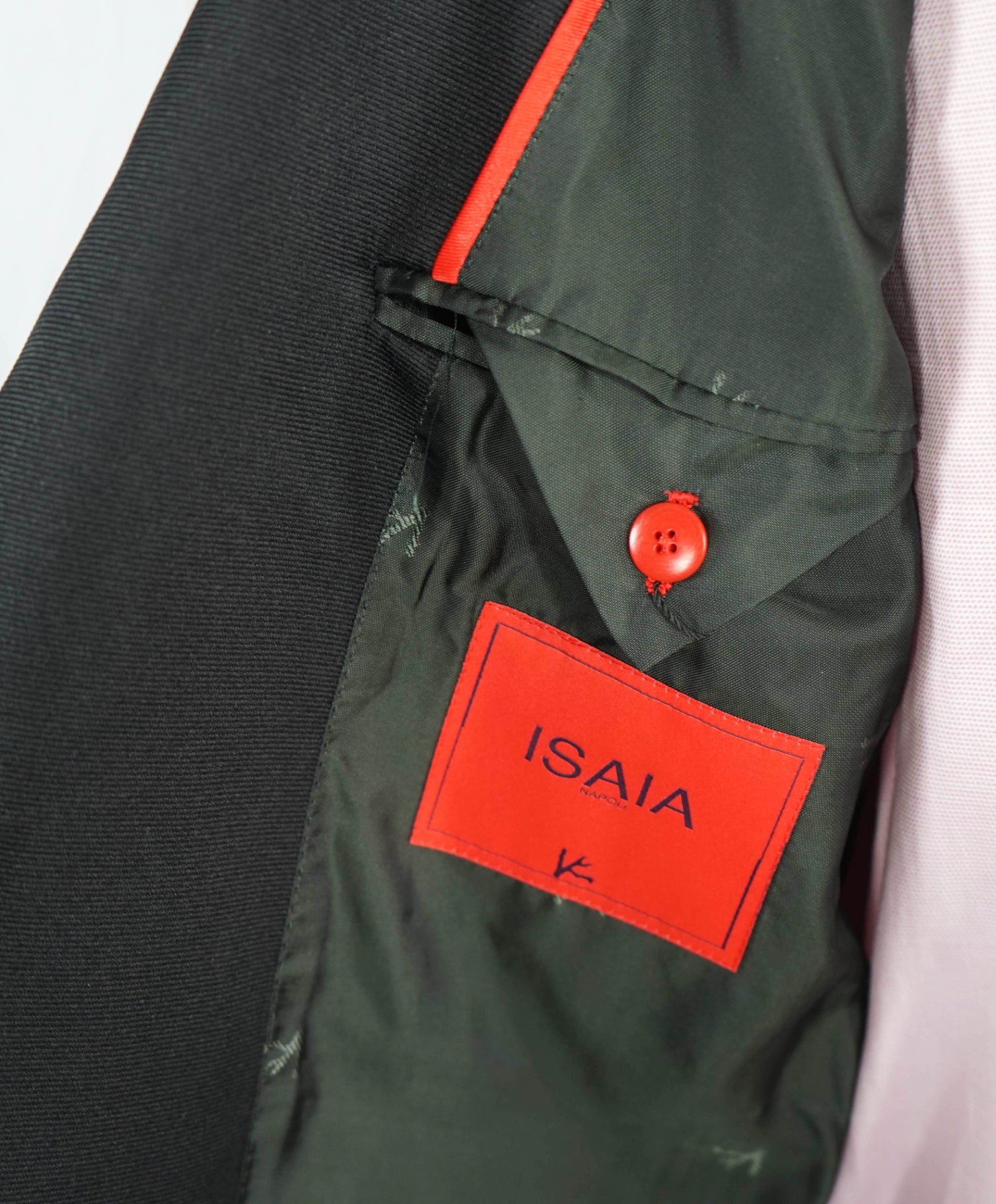 $5,400 ISAIA Moss Green Peak Lapel Wool Dinner Jacket Blazer 38R