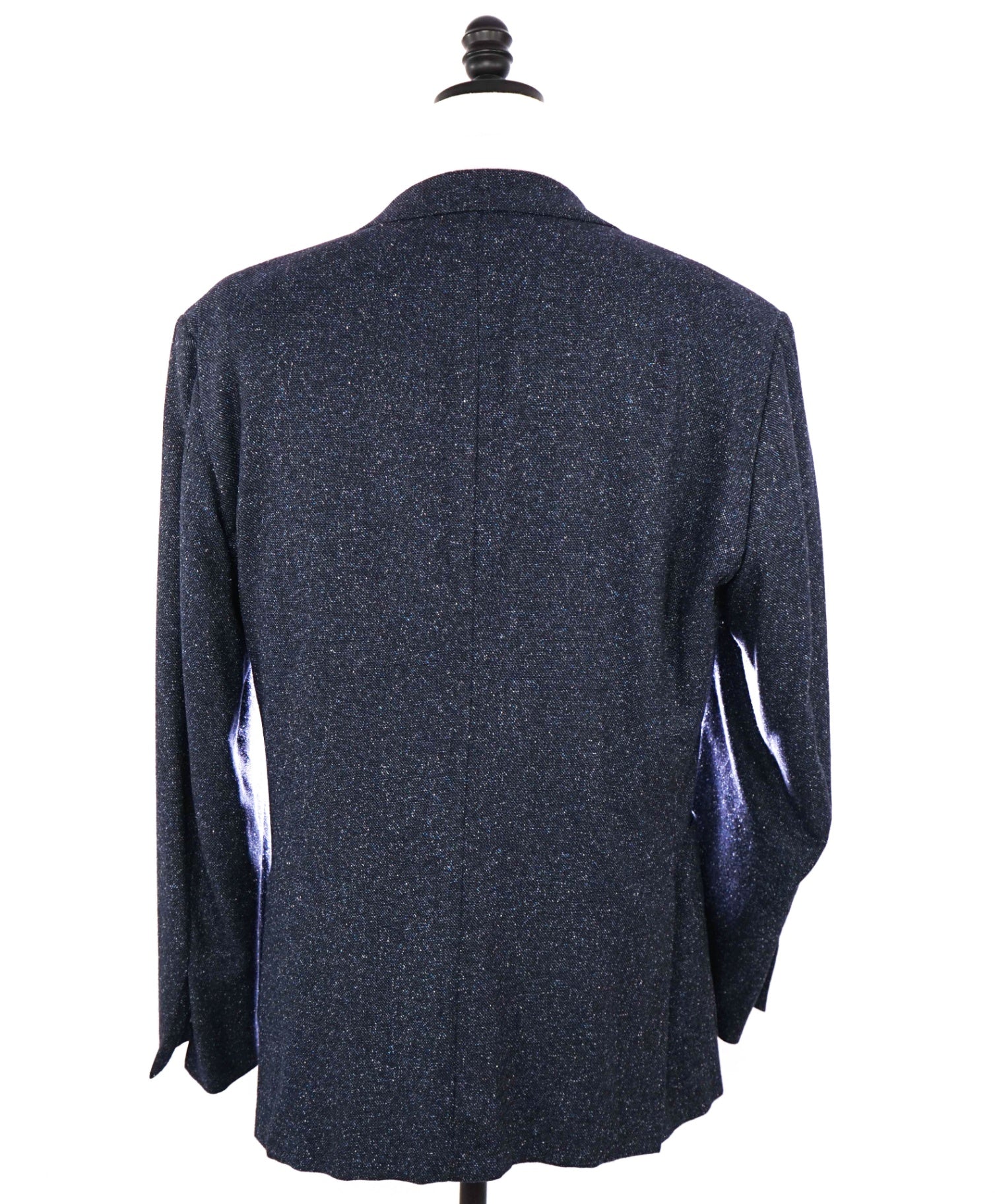 $3,000 Ermenegildo Zegna Navy Fleck Silk/Wool/Cashmere Blazer 46R