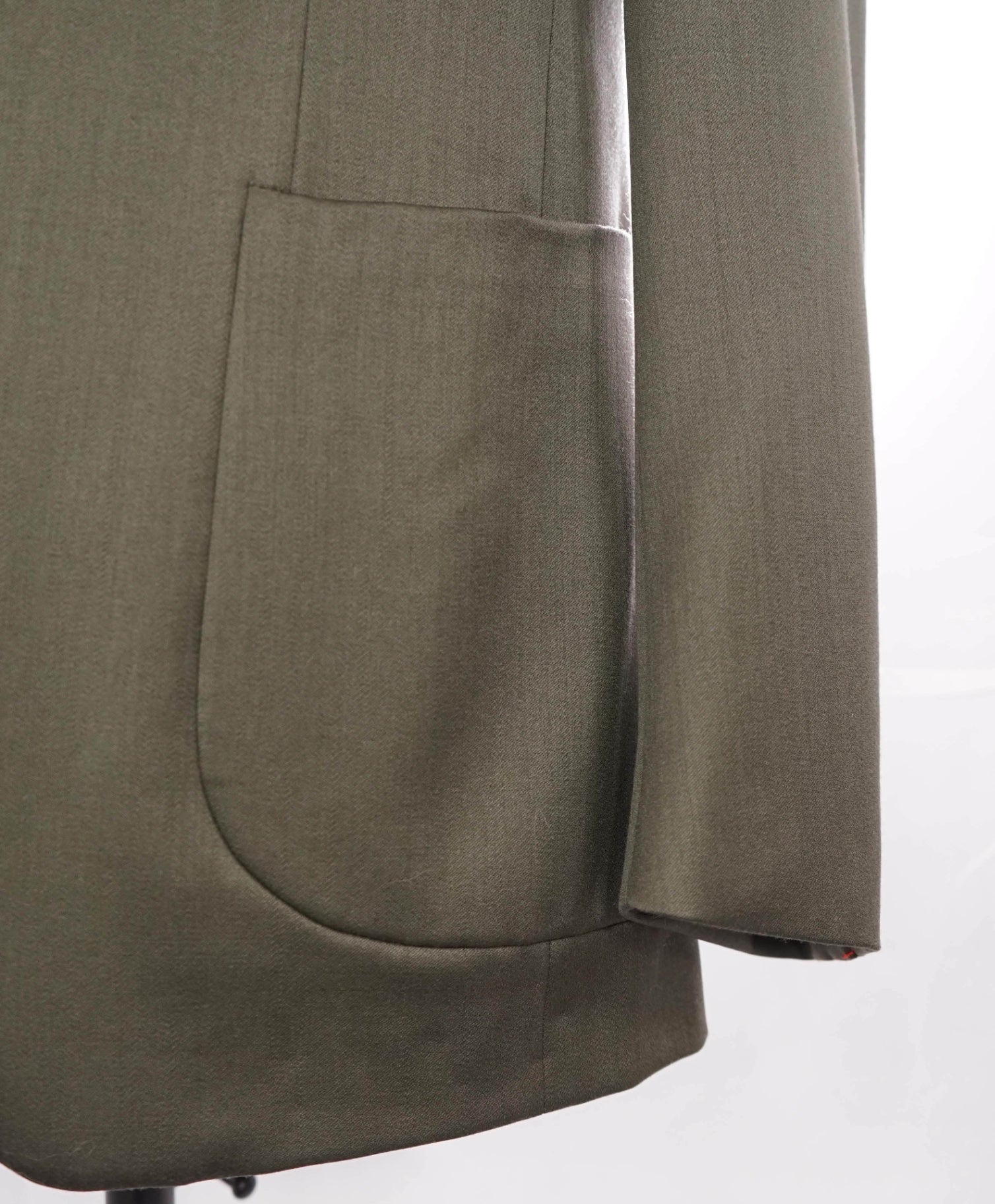 $5,400 ISAIA Moss Green Peak Lapel Wool Dinner Jacket Blazer 38R