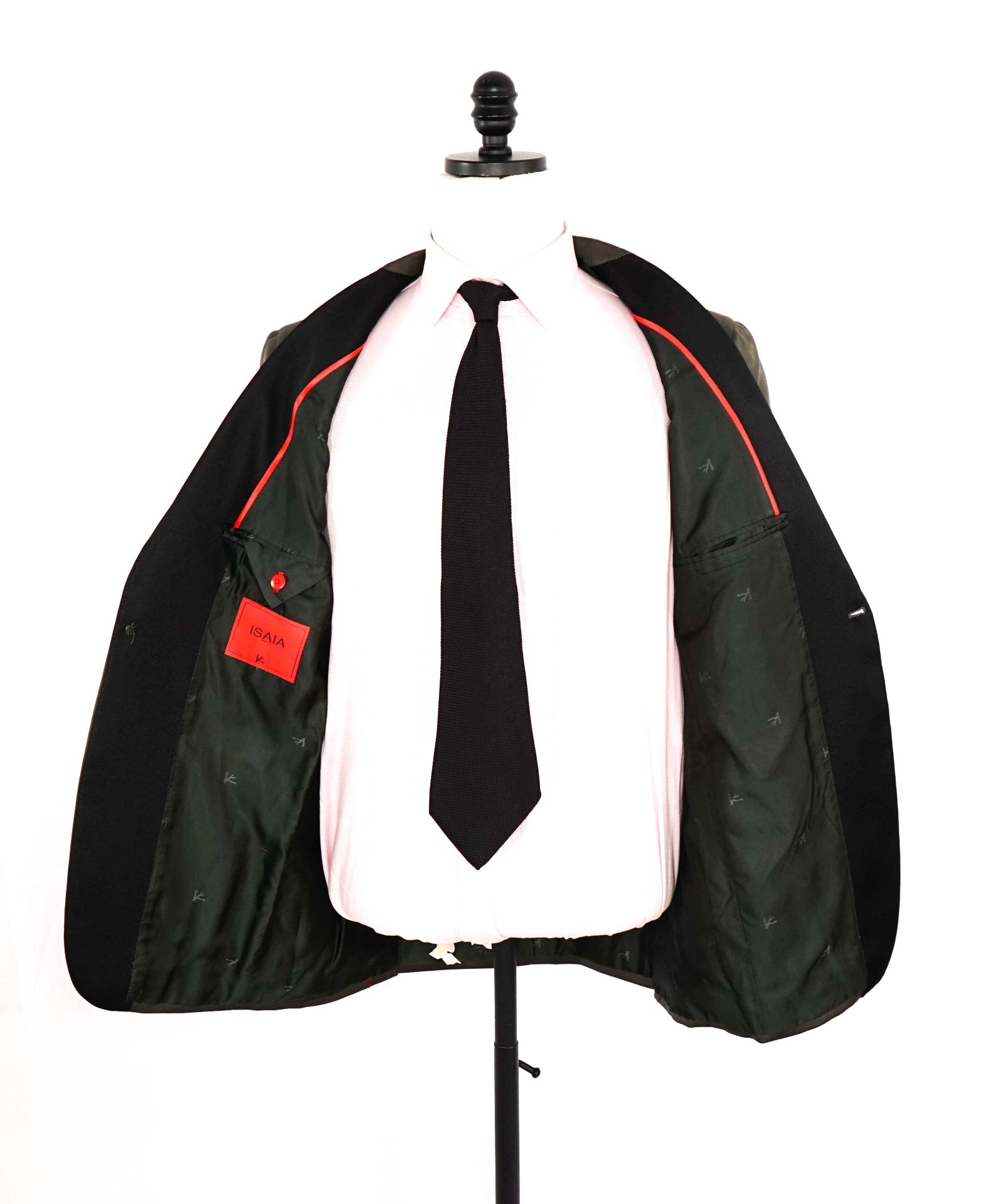 $5,400 ISAIA Moss Green Peak Lapel Wool Dinner Jacket Blazer 38R