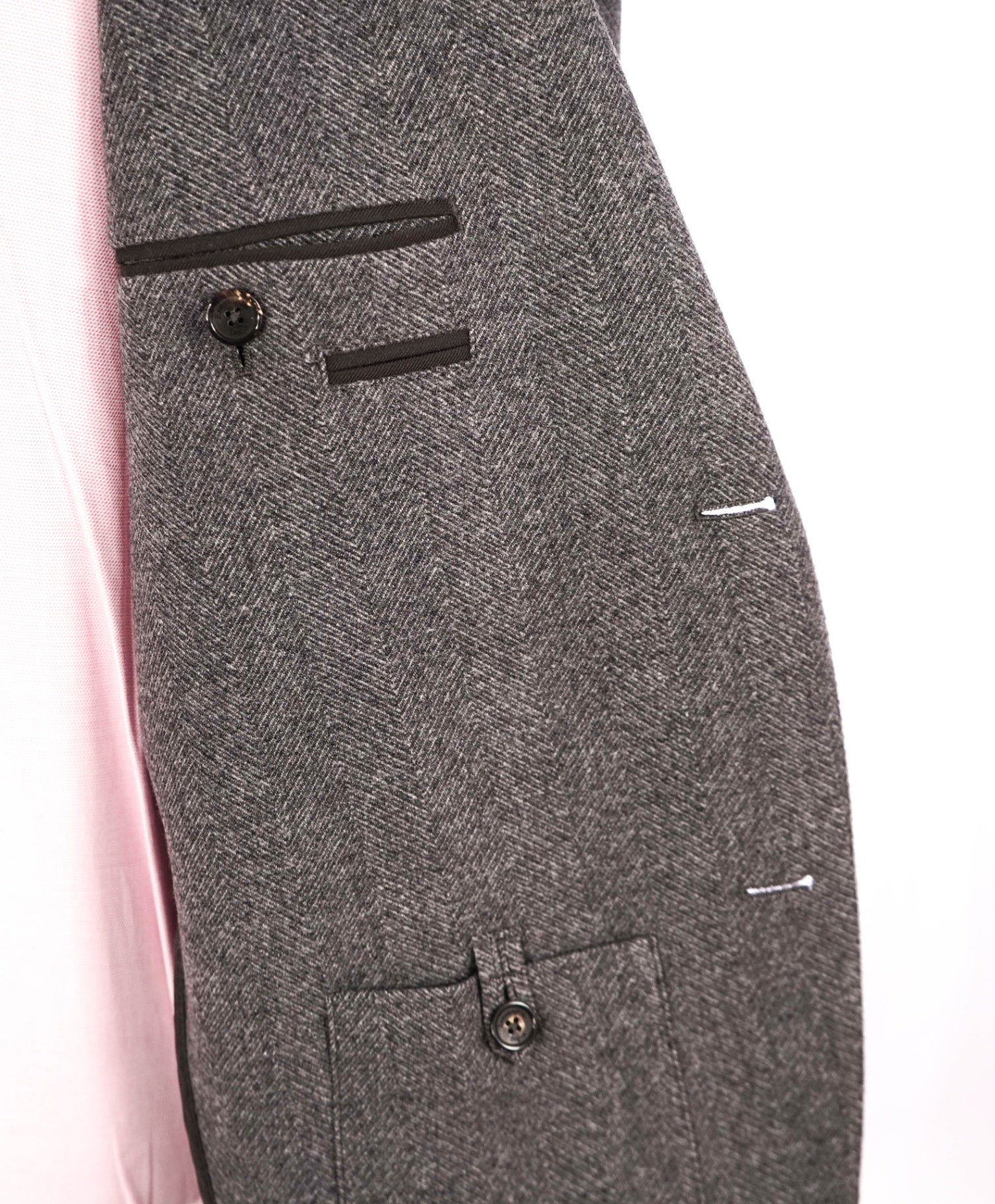 $3,295 Ermenegildo Zegna Trofeo Grey Wool/Cashmere SUEDE Blazer 44R