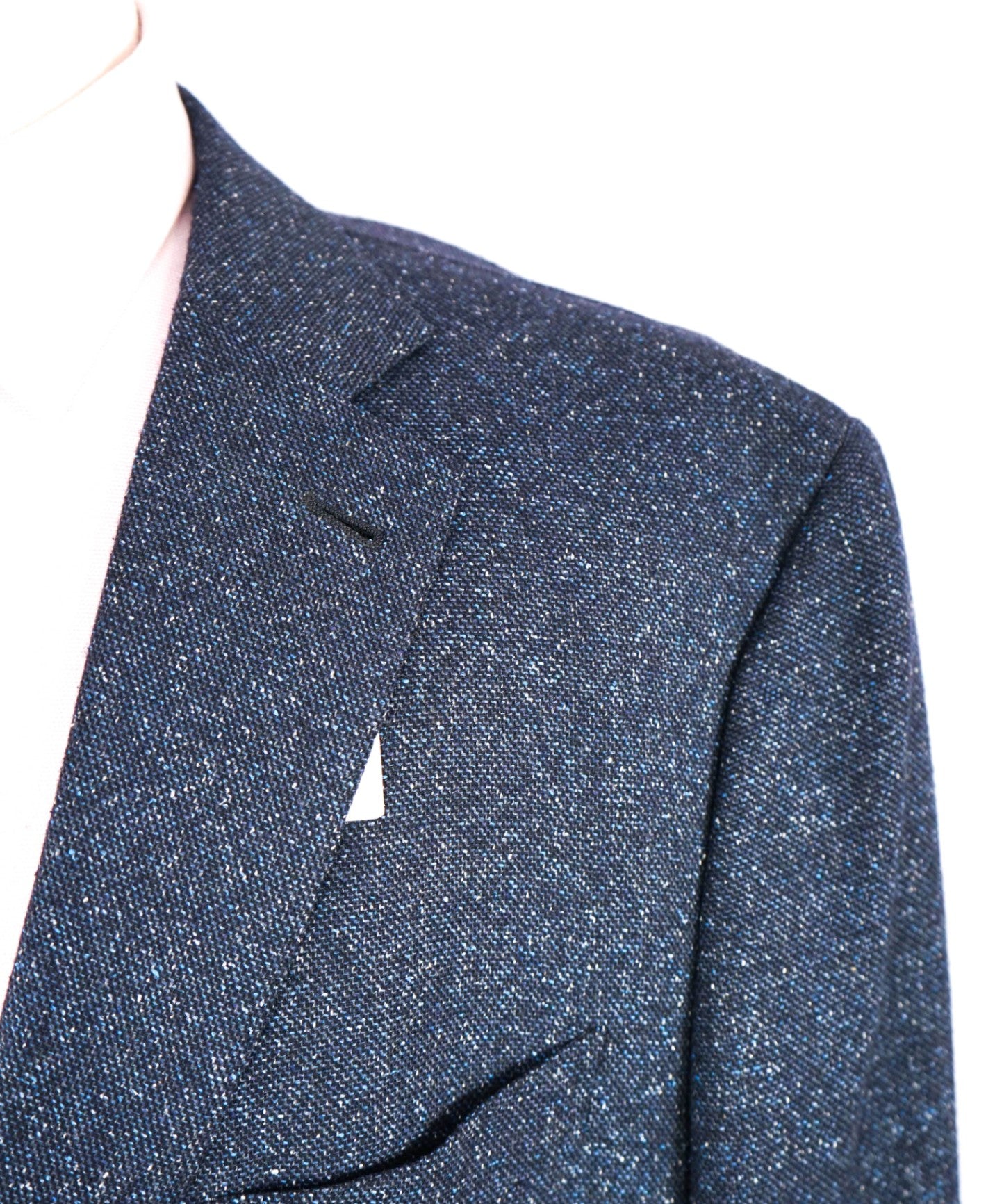 $3,000 Ermenegildo Zegna Navy Fleck Silk/Wool/Cashmere Blazer 46R