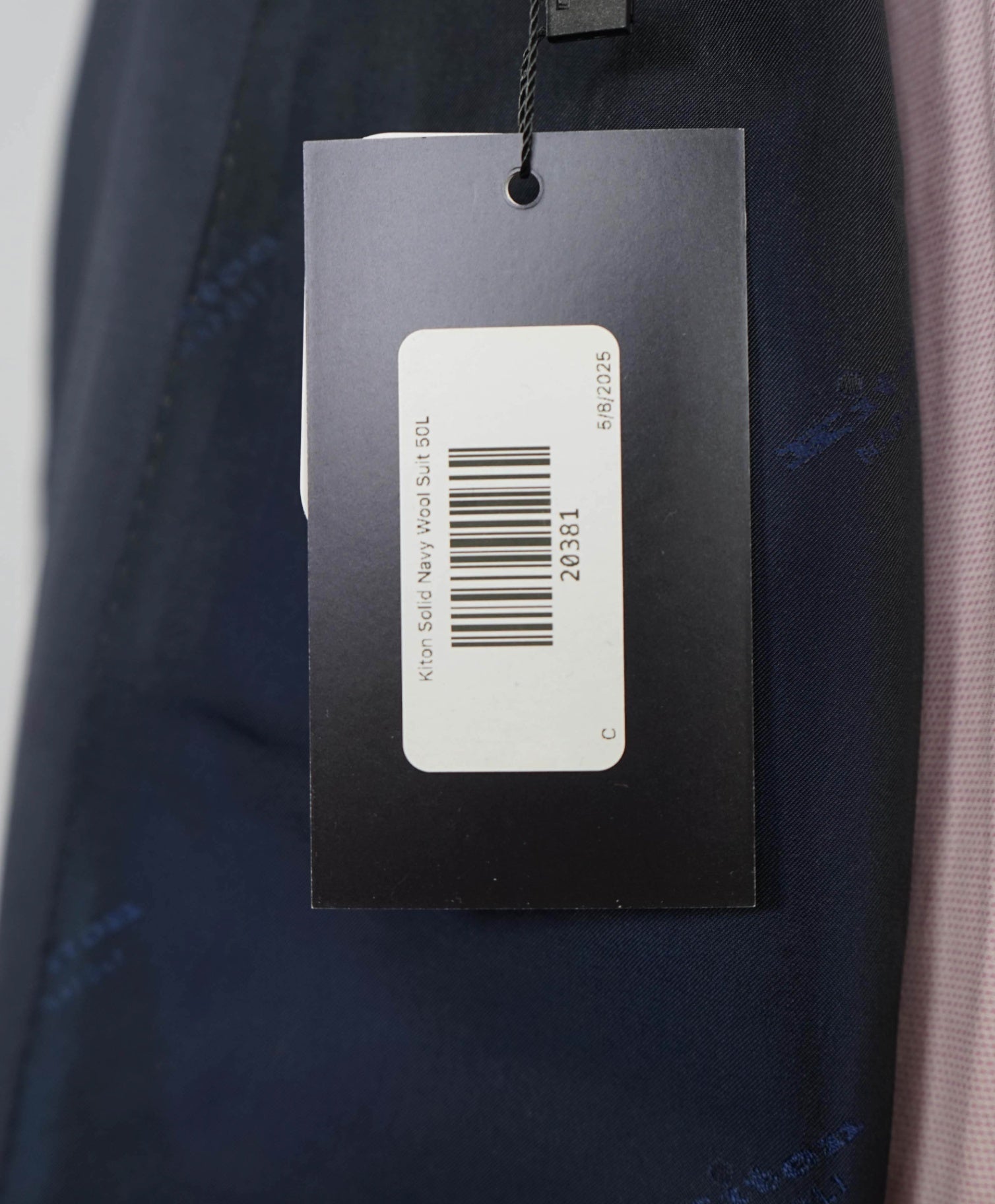$9,500 KITON Solid Navy Wool Suit 50L