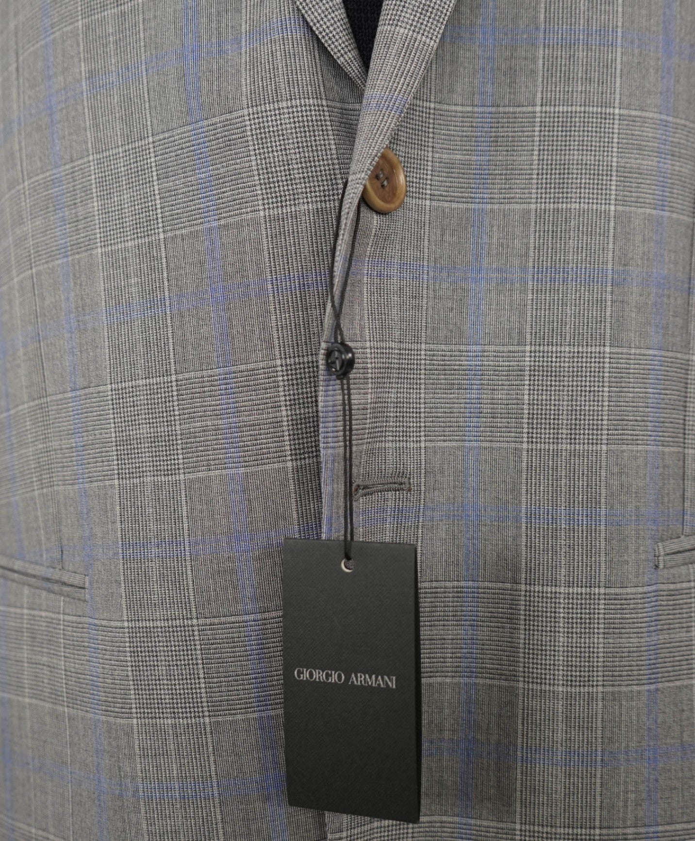 $3,795 GIORGIO ARMANI - "SOHO" Prince of Wales Suit 46R