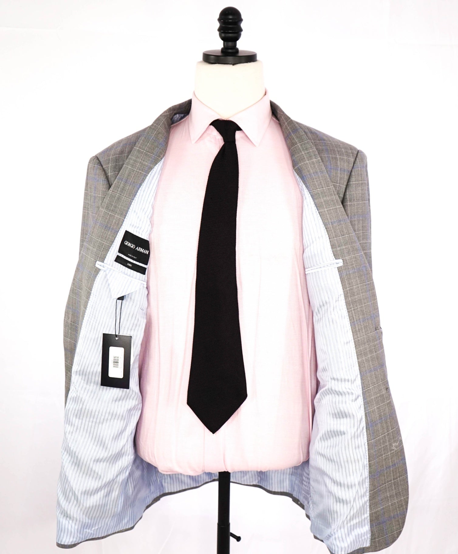 $3,795 GIORGIO ARMANI - "SOHO" Prince of Wales Suit 46R