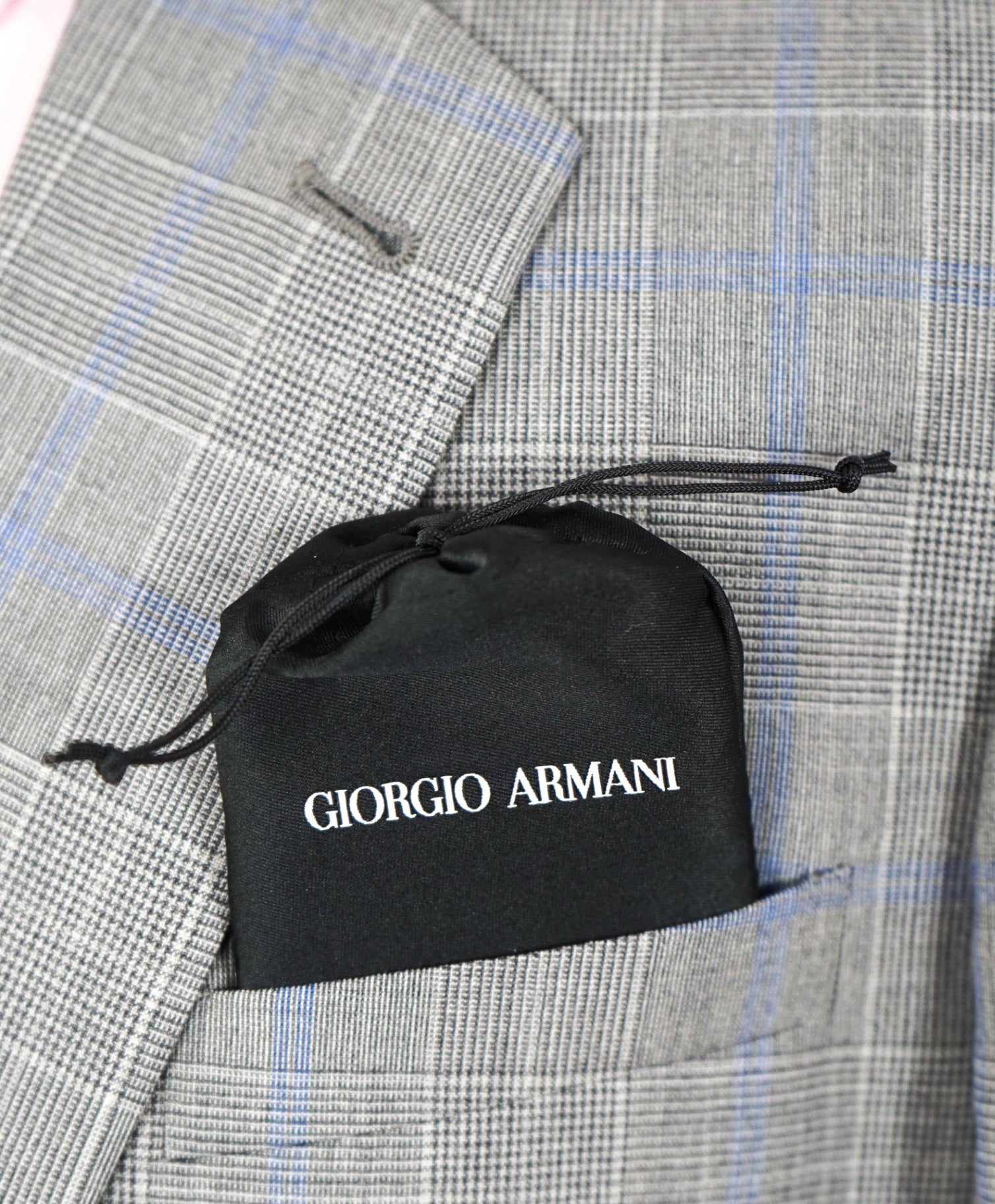 $3,795 GIORGIO ARMANI - "SOHO" Prince of Wales Suit 46R