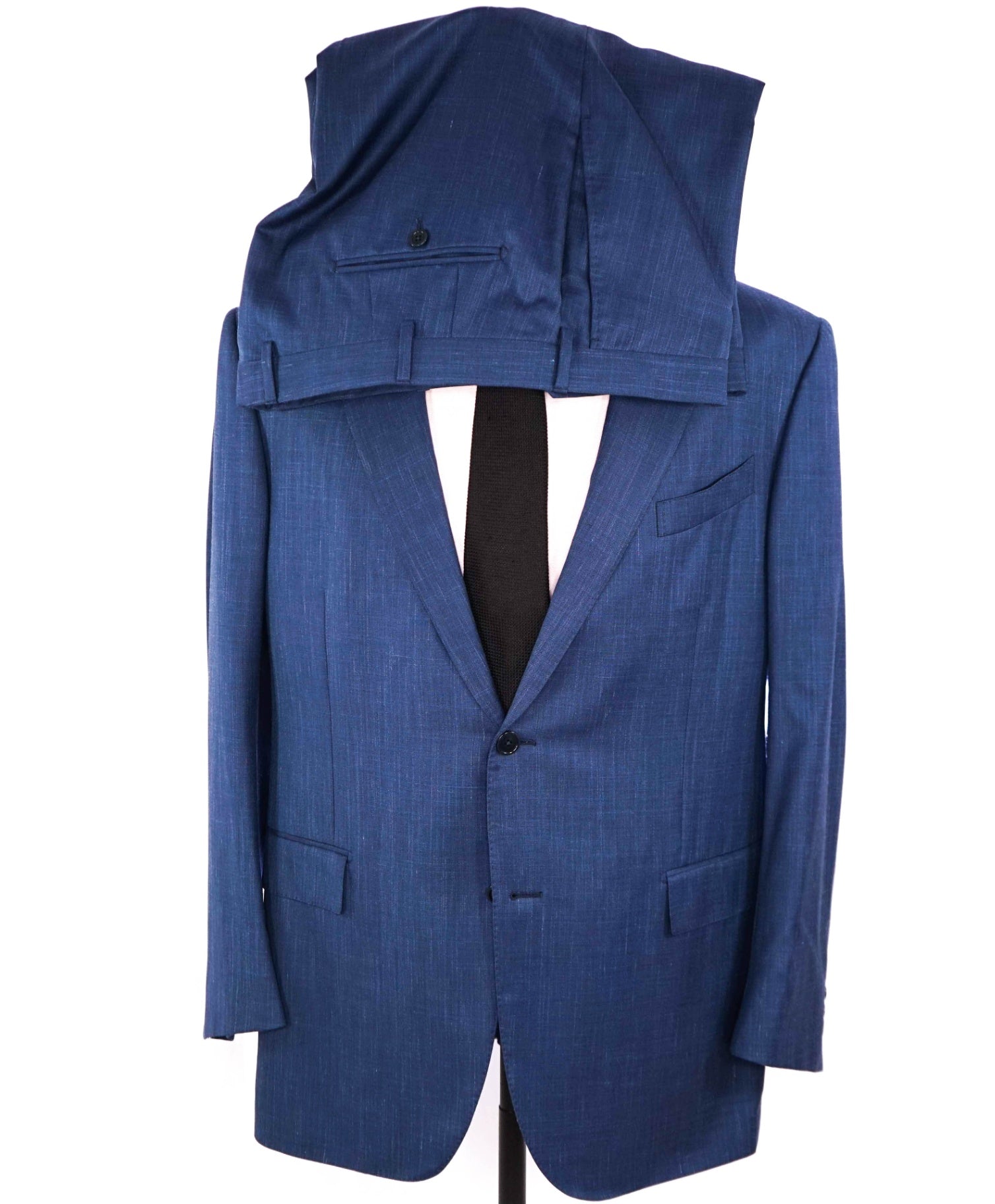 $4,390 Ermenegildo Zegna Blue "Trofeo Summer" Wool/Linen/Silk Suit 48R
