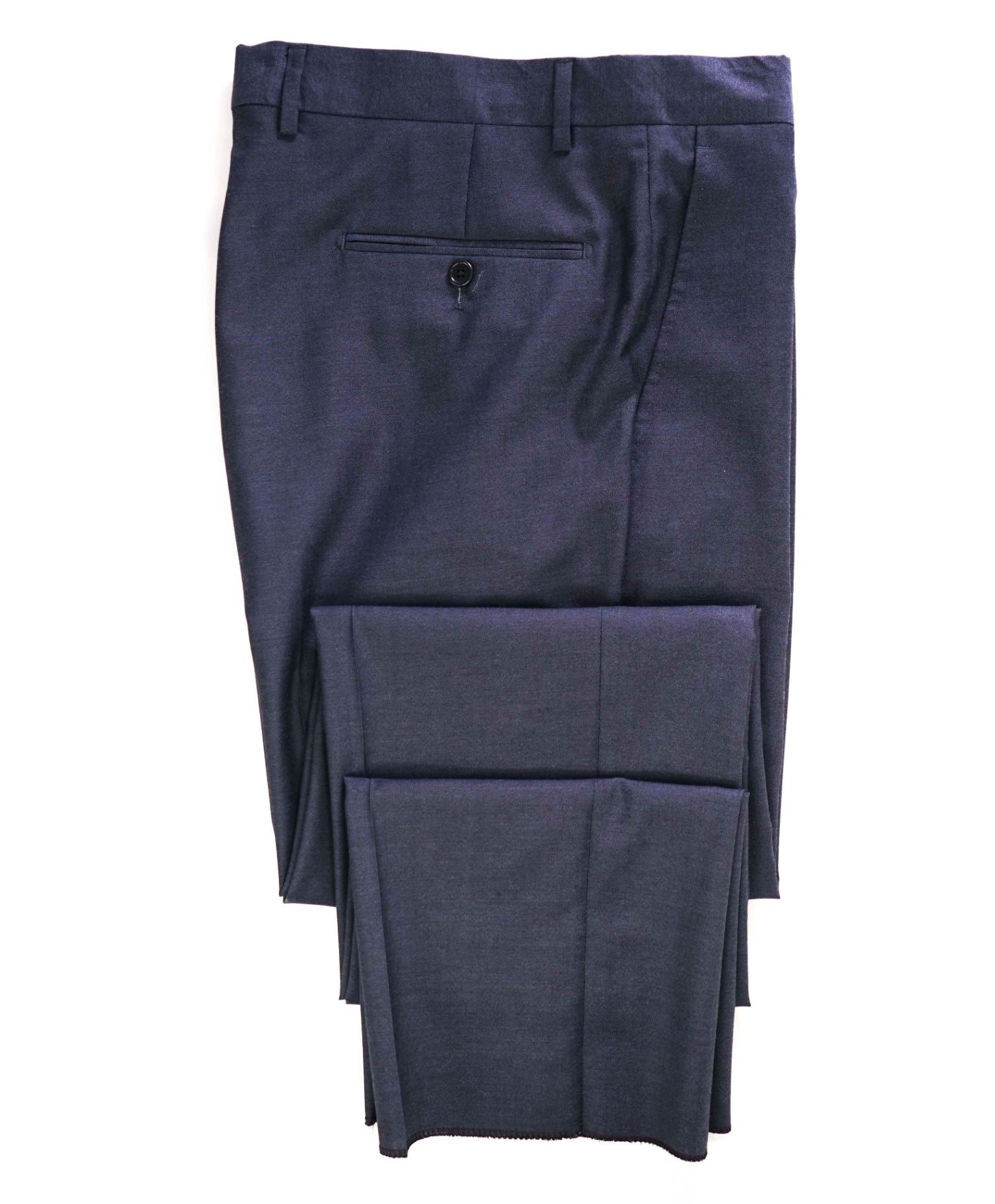 $400 Saks Fifth Avenue Solid Navy Blue Wool Pants 36W