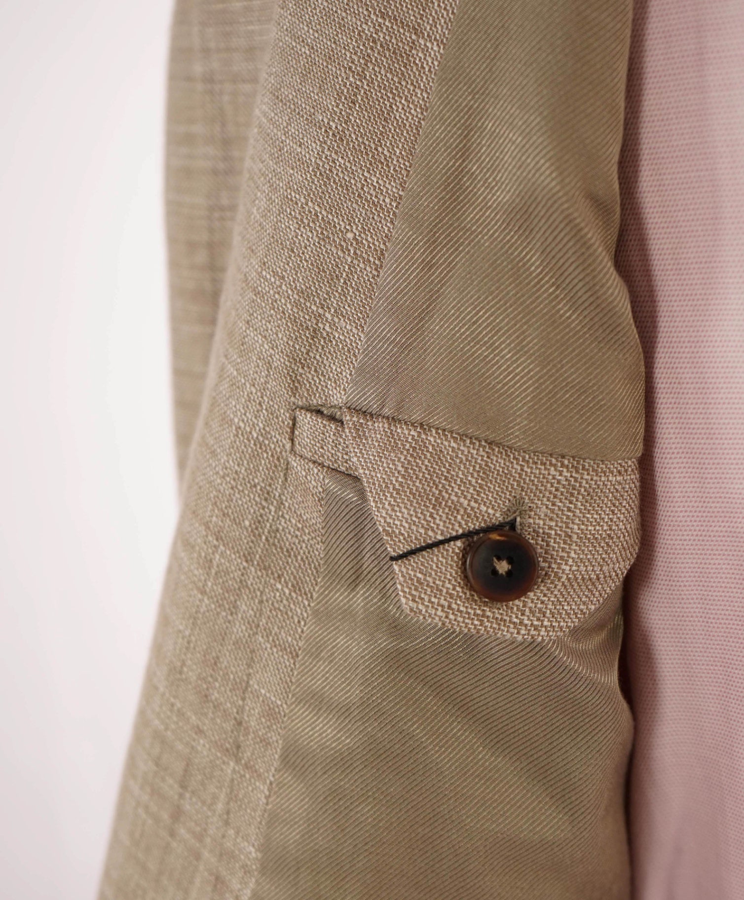 Z Zegna PATCH POCKET Solid Tan Wool/Linen Blazer 42R