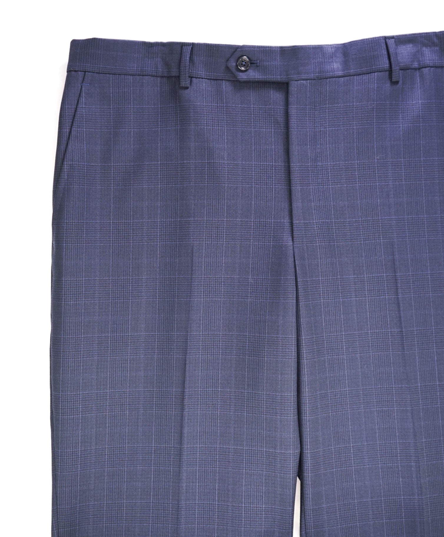 $400 Saks Fifth Avenue Navy plaid Wool Pants 38W