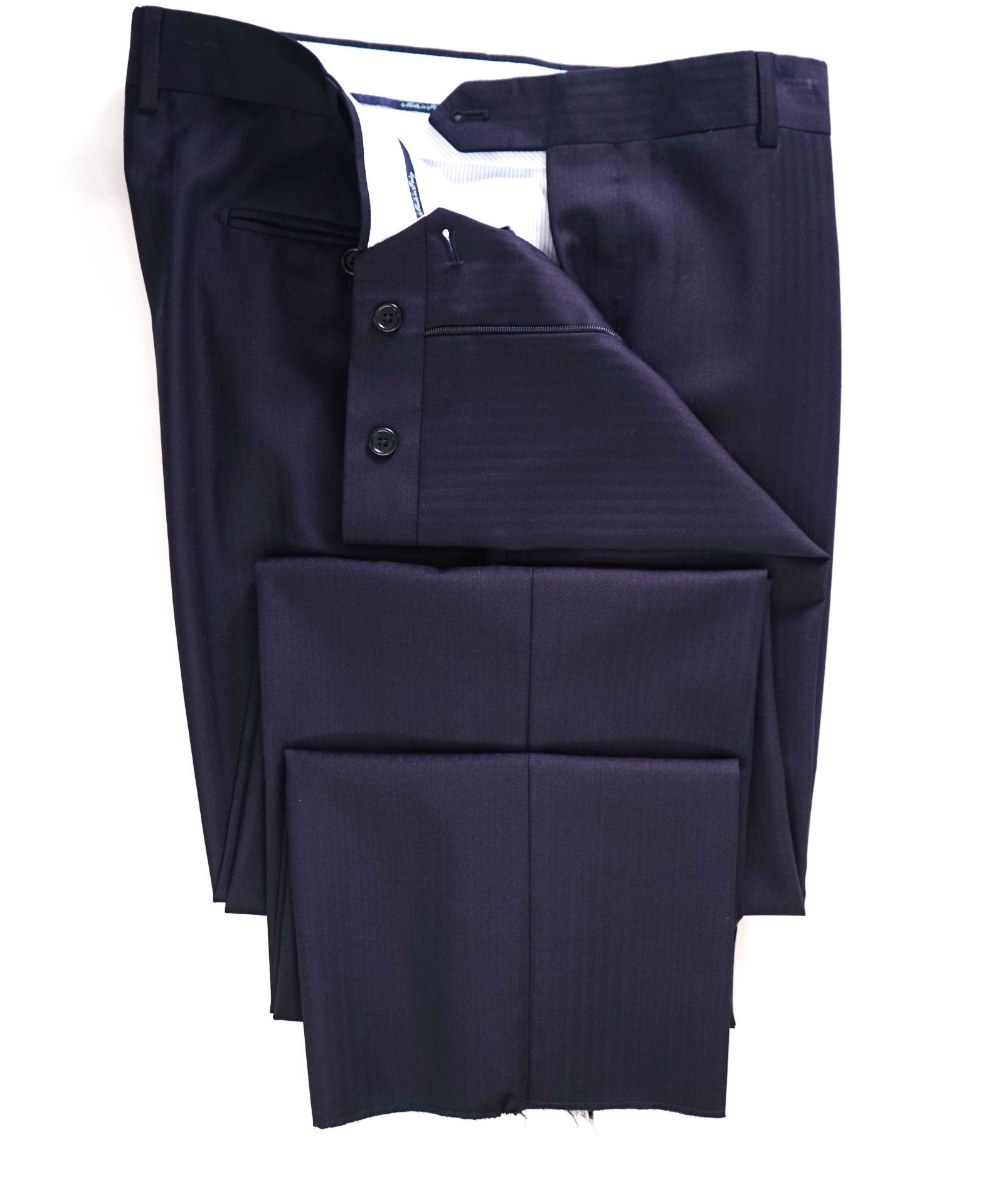 $400 Saks Fifth Avenue Navy Stripe Wool Pants 38W