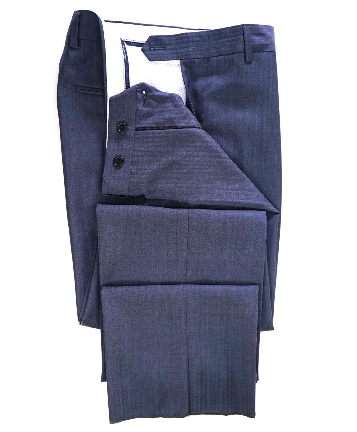 $400 Saks Fifth Avenue Navy Stripe Wool/Silk Pants 32W