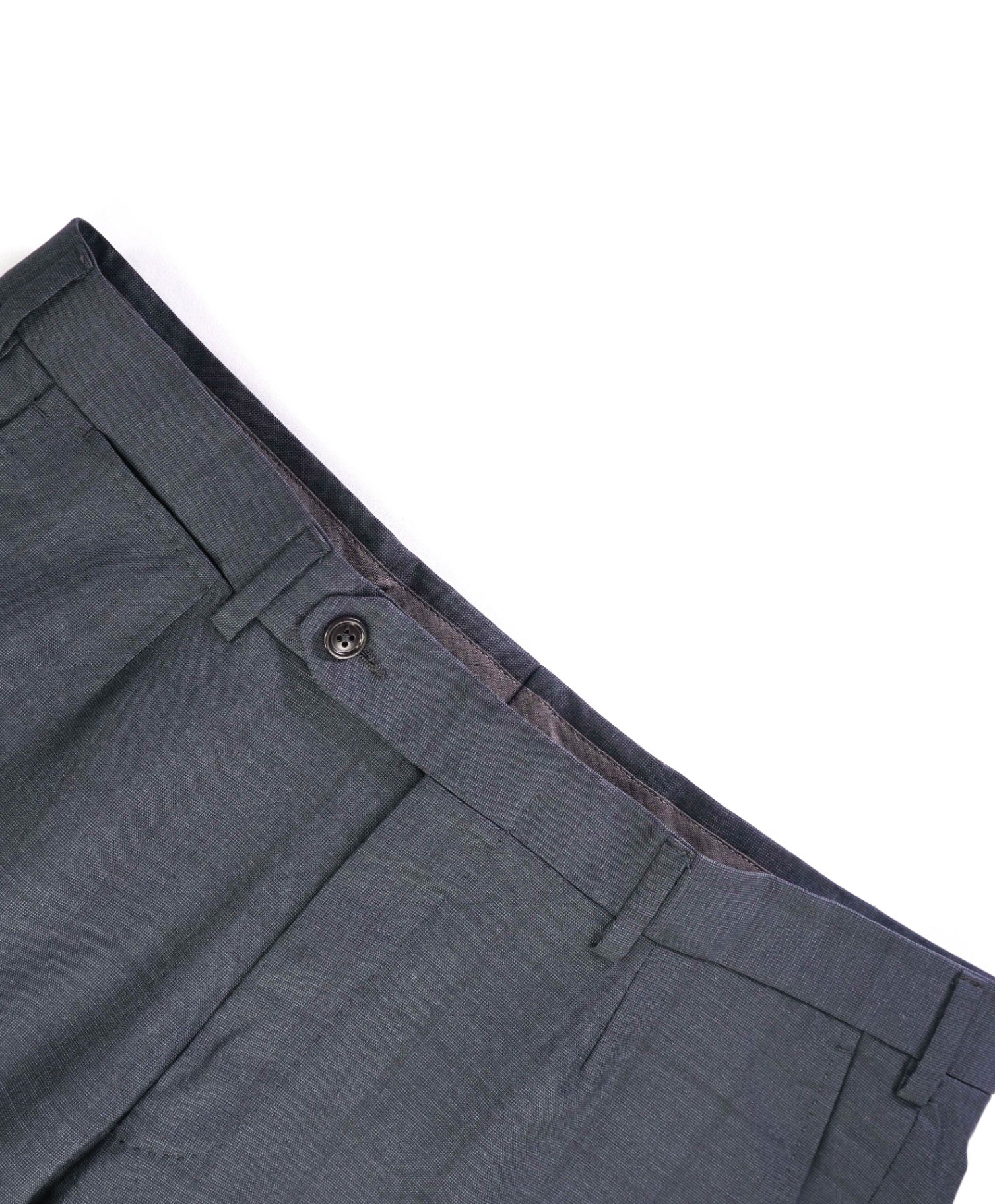 $895 Ermenegildo Zegna Grey Window pane Wool/Silk Pants 34W