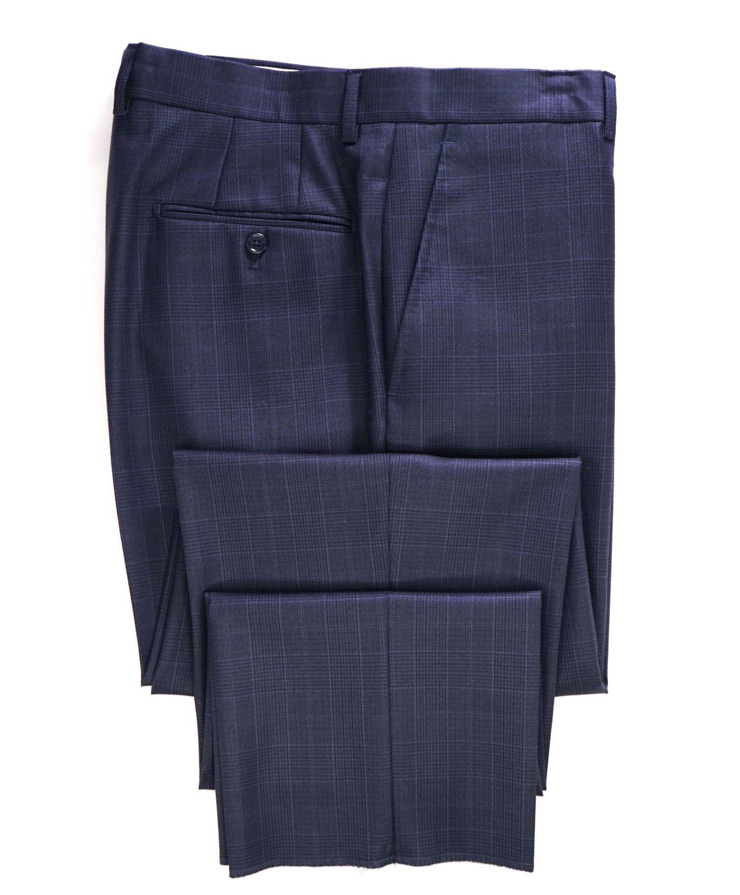 $400 Saks Fifth Avenue Navy plaid Wool Pants 38W