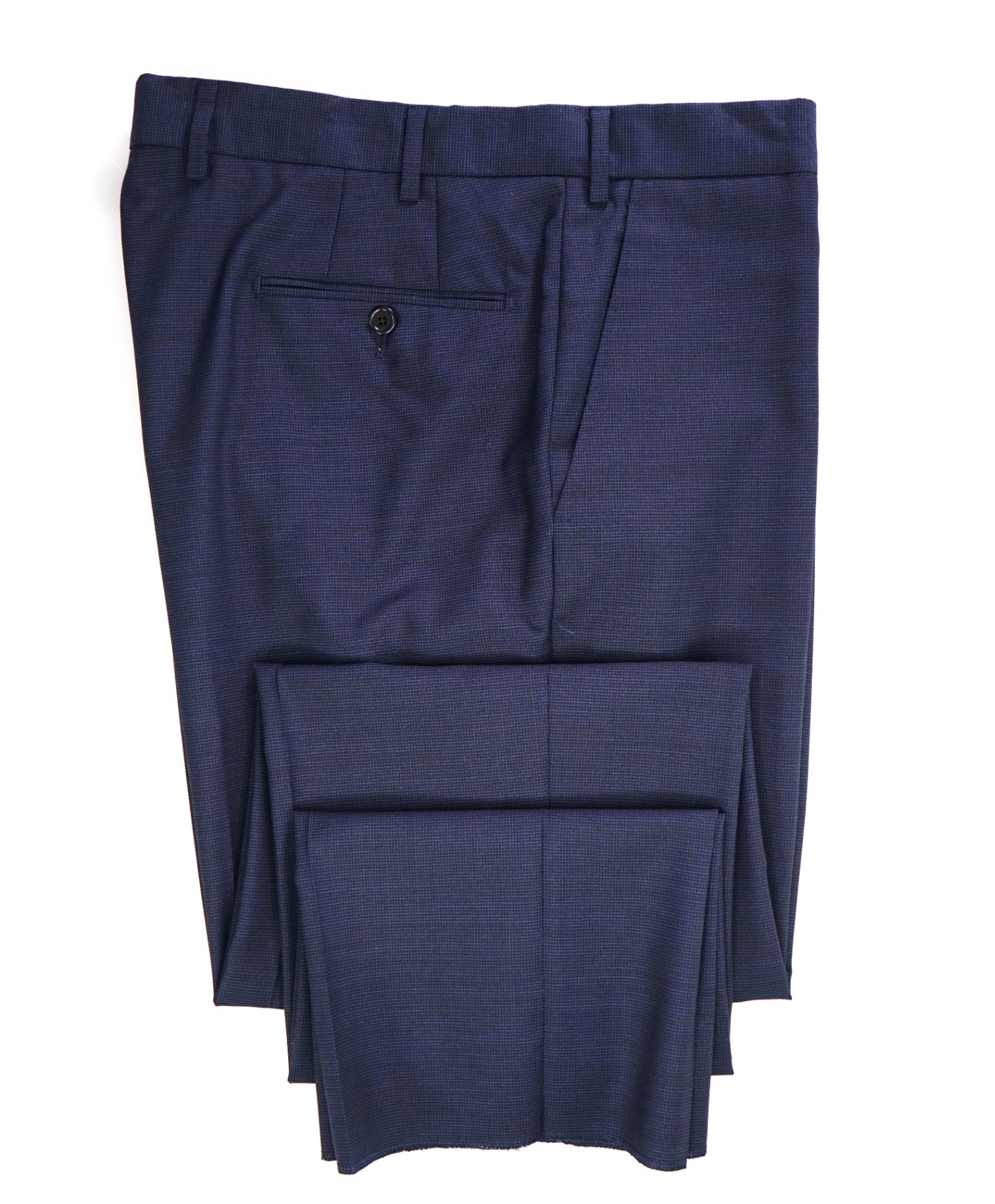 $400 Saks Fifth Avenue Navy Micro check Wool Pants 38W