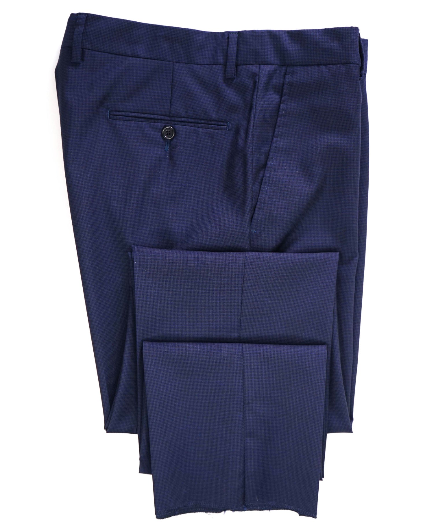 $400 Saks Fifth Avenue Navy Micro check Wool Pants 35W