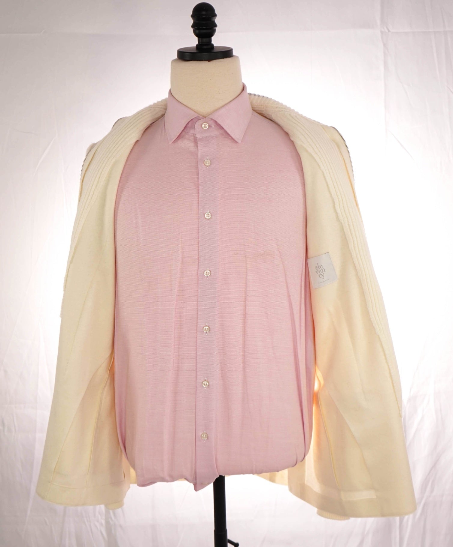 $2,295 Eleventy Blazer Knit Sweater Insert Zipper Blazer - Small