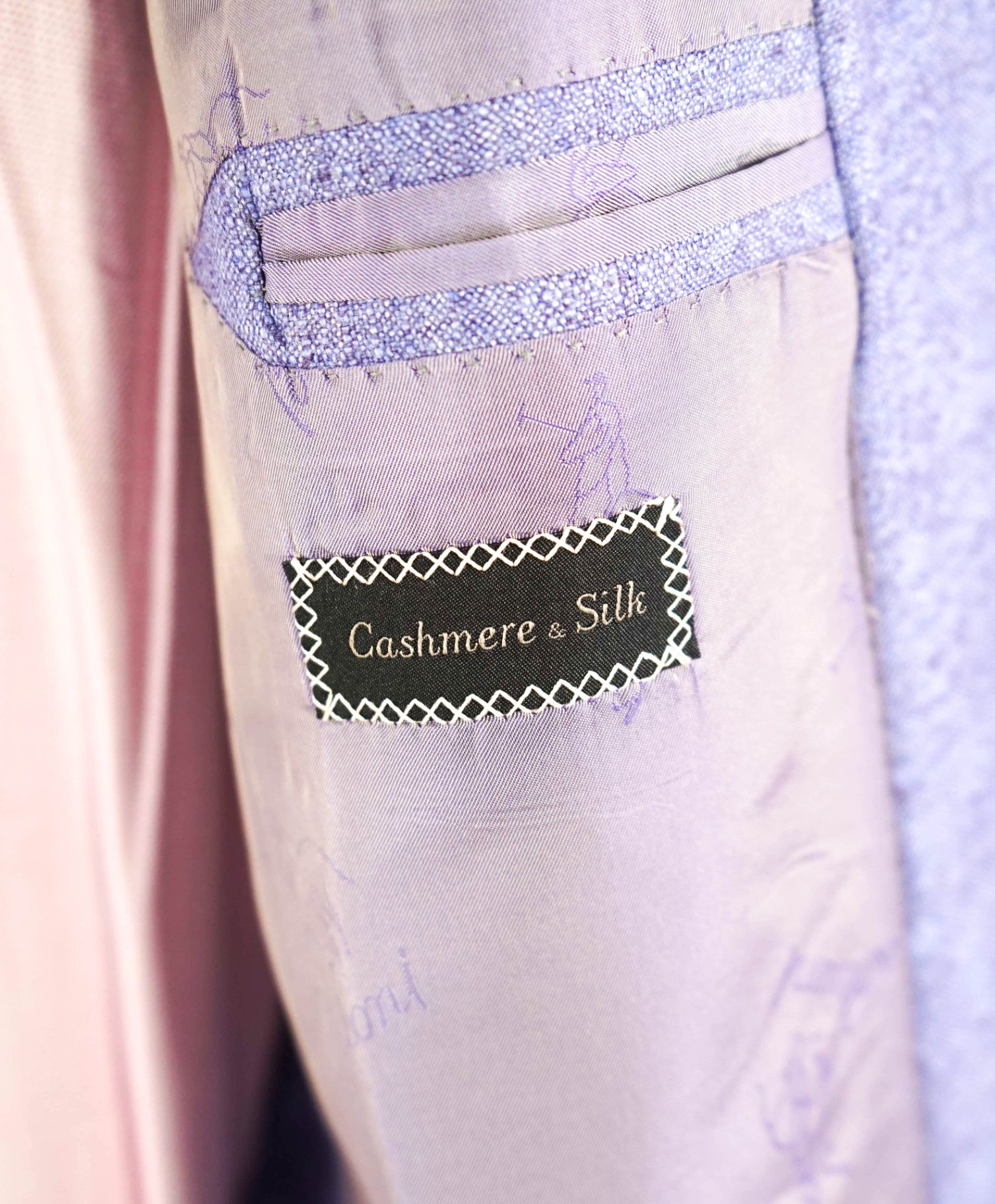 $4,800 Brioni Solid Lavender Purple Cashmere/Silk Blazer 40R