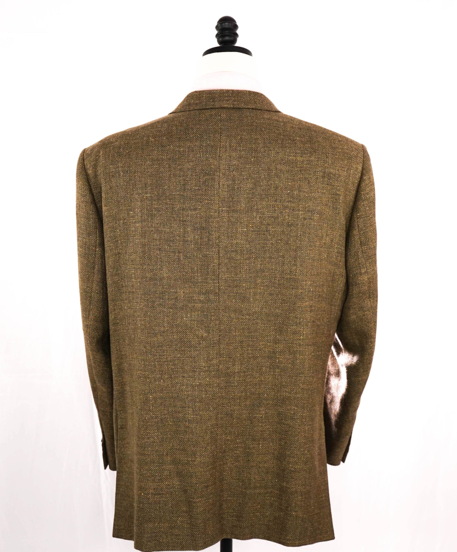 $3,695 ERMENEGILDO ZEGNA - *SU MISURA* Gold/Brown Wool/Linen Blazer 52R