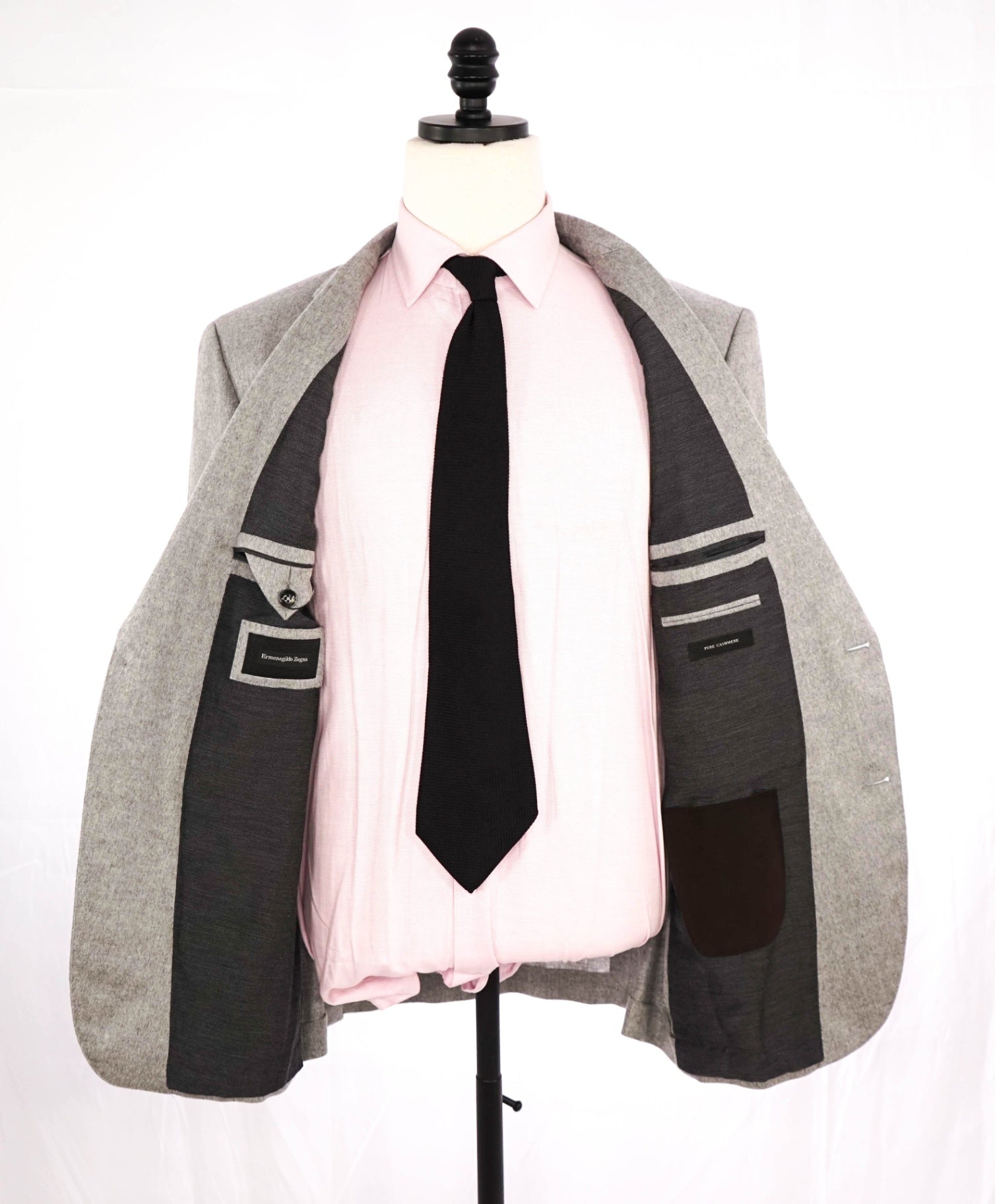 $5,995 Ermenegildo Zegna Solid Grey *PURE Cashmere* Blazer 44R