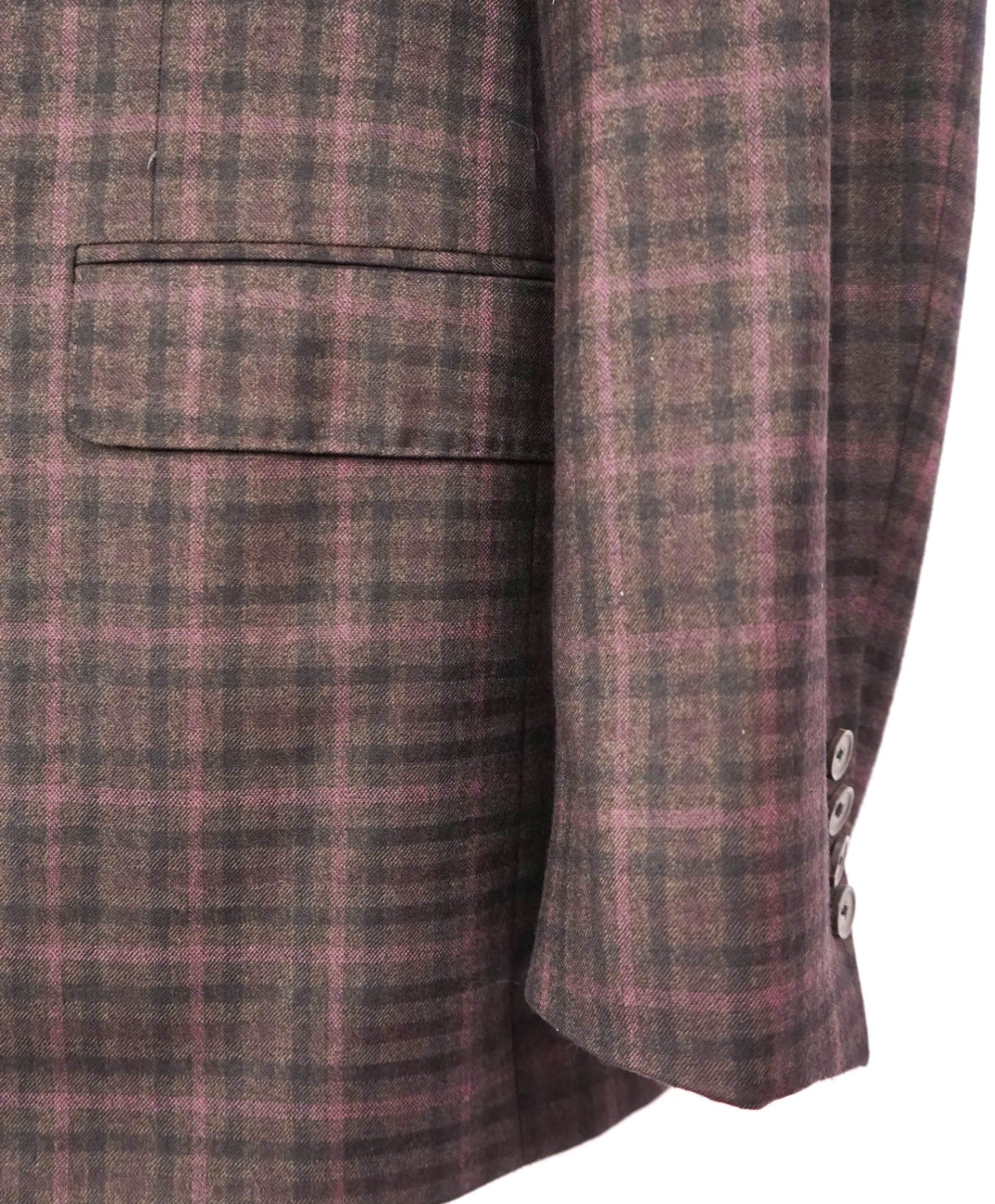 $995 Samuelsohn Plum gingham Wool Blazer 42R