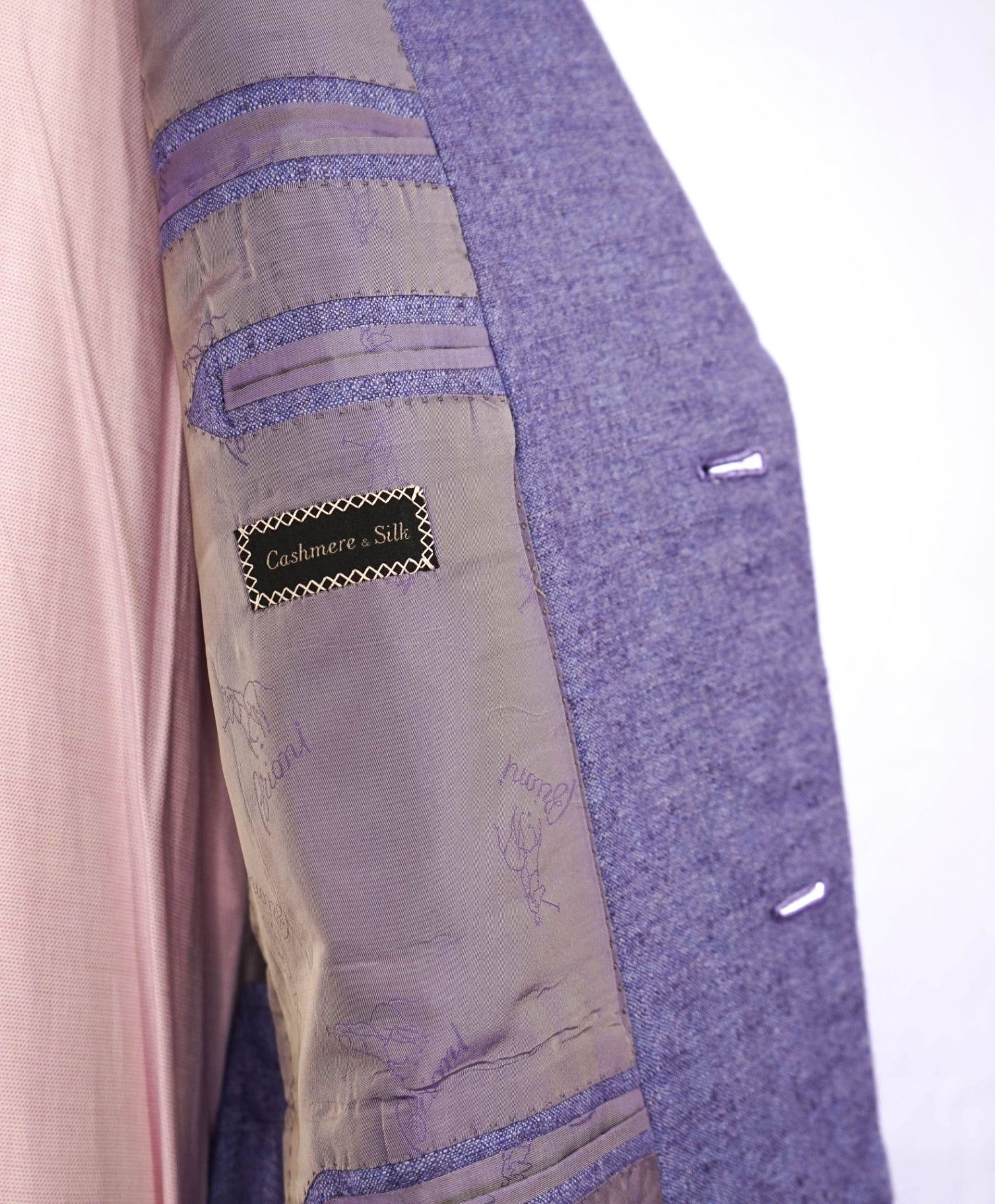 $4,800 Brioni Solid Lavender Purple Cashmere/Silk Blazer 40R