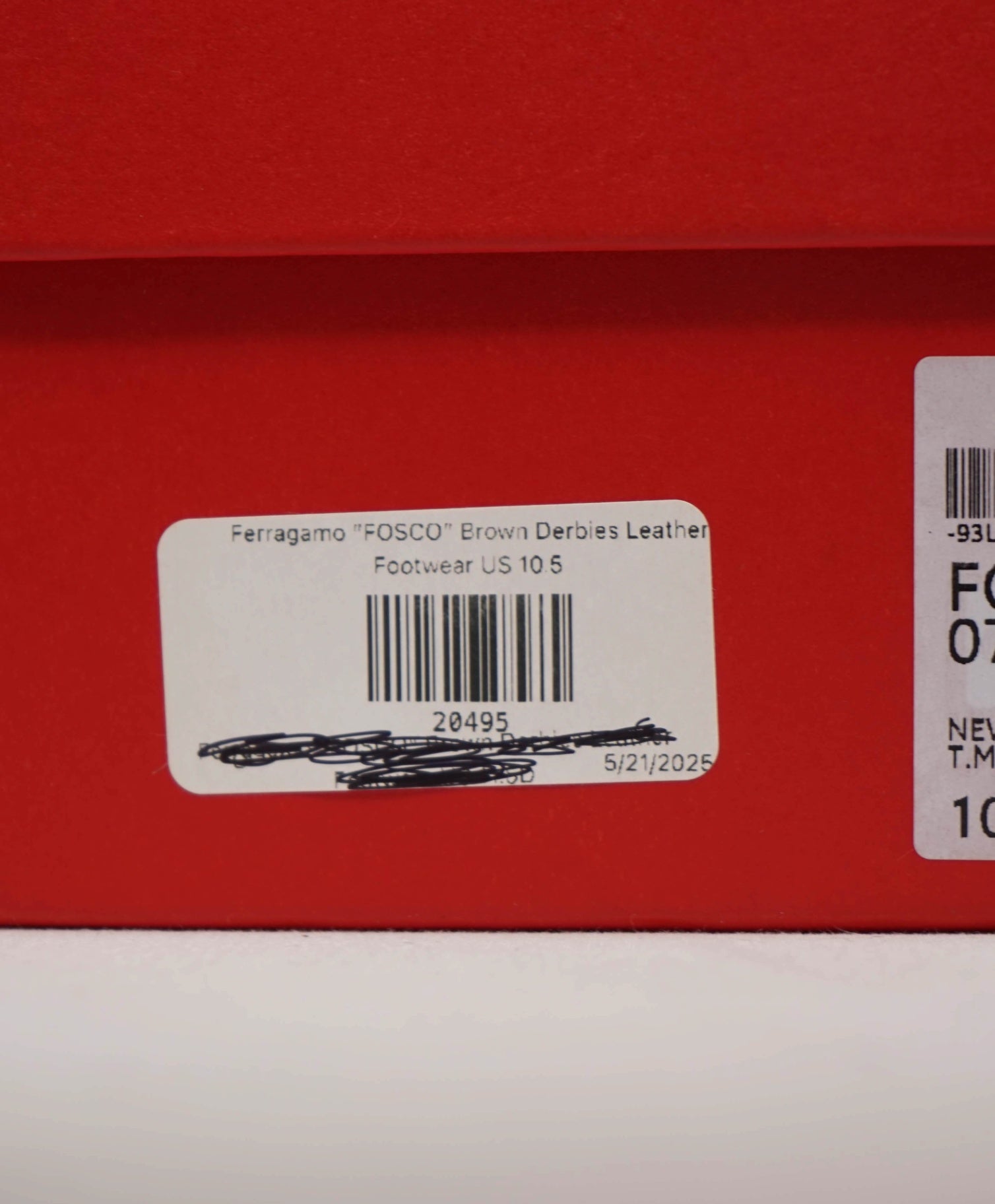 $880 Ferragamo "FOSCO" Brown Derbies Leather Footwear US 10.5