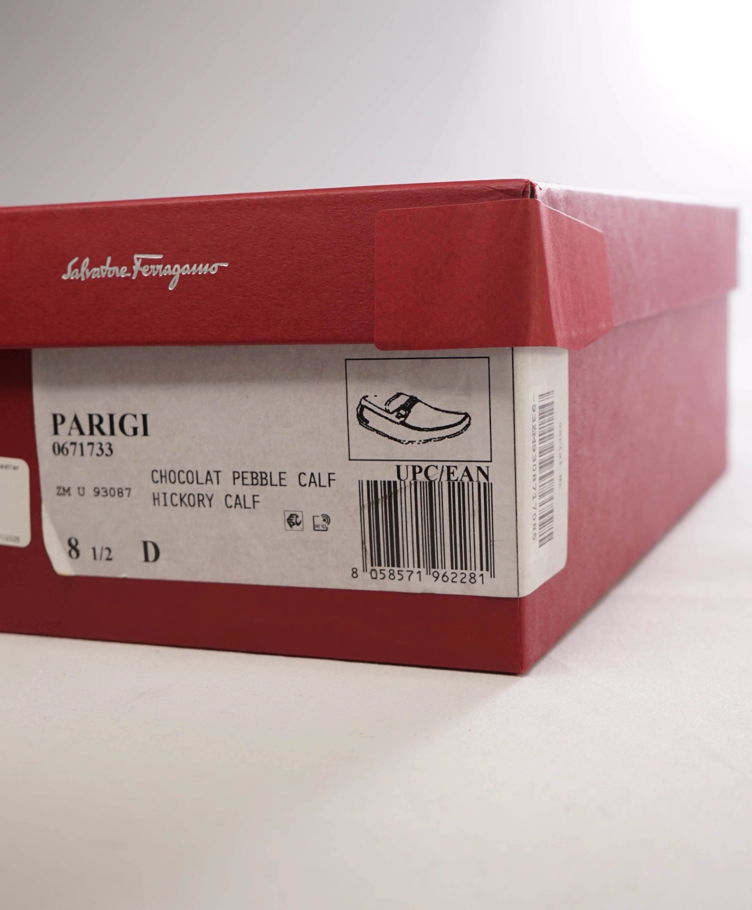 $800 Salvatore Ferragamo "PARIGI" Brown Leather Footwear US 8.5D