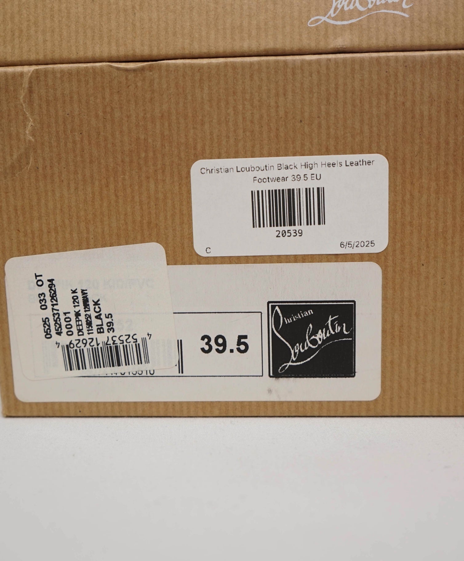 $995 Christian Louboutin "DEEPIK 120" Black High Heels Leather 39.5 EU