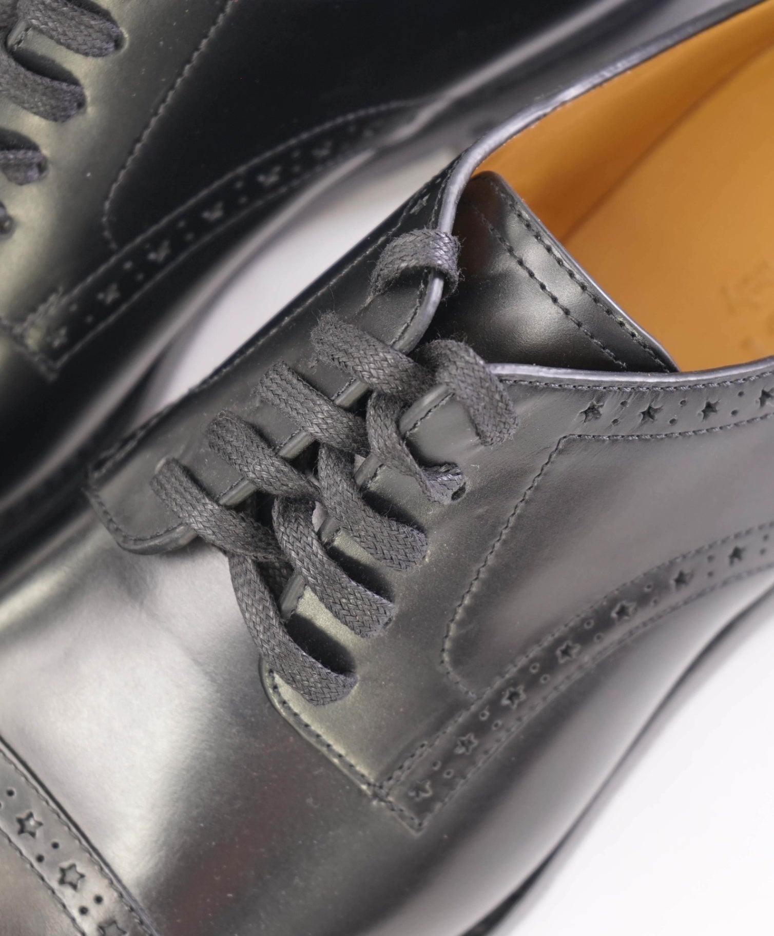 $1,200 GUCCI Black Derbies Oxfords Leather GOODYEAR US 8.5 (8G)